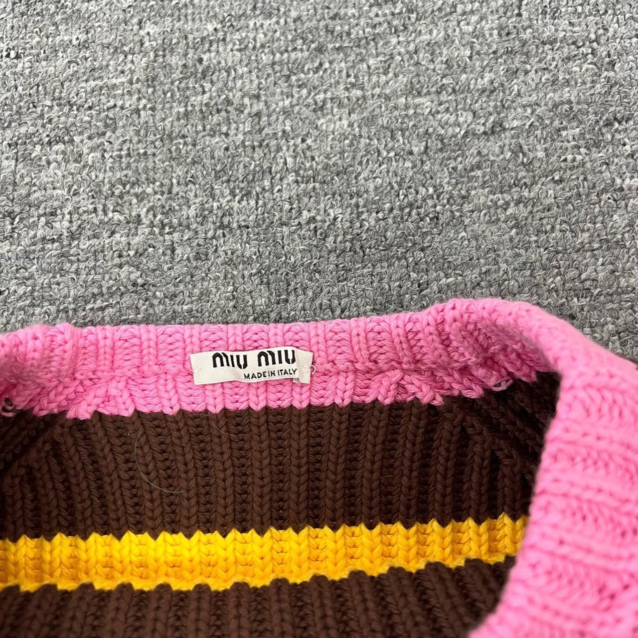 Miu Miu Miu Miu Rainbow Stripe Short Knit Sweater Size M / US 6-8 / IT 42-44 - 4 Thumbnail