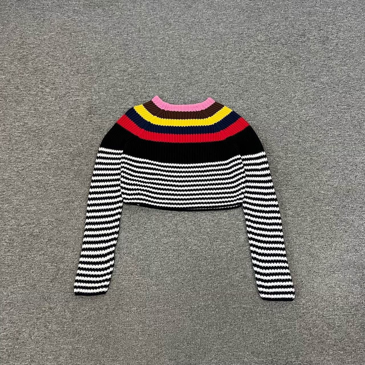 Miu Miu Miu Miu Rainbow Stripe Short Knit Sweater Size M / US 6-8 / IT 42-44 - 2 Thumbnail