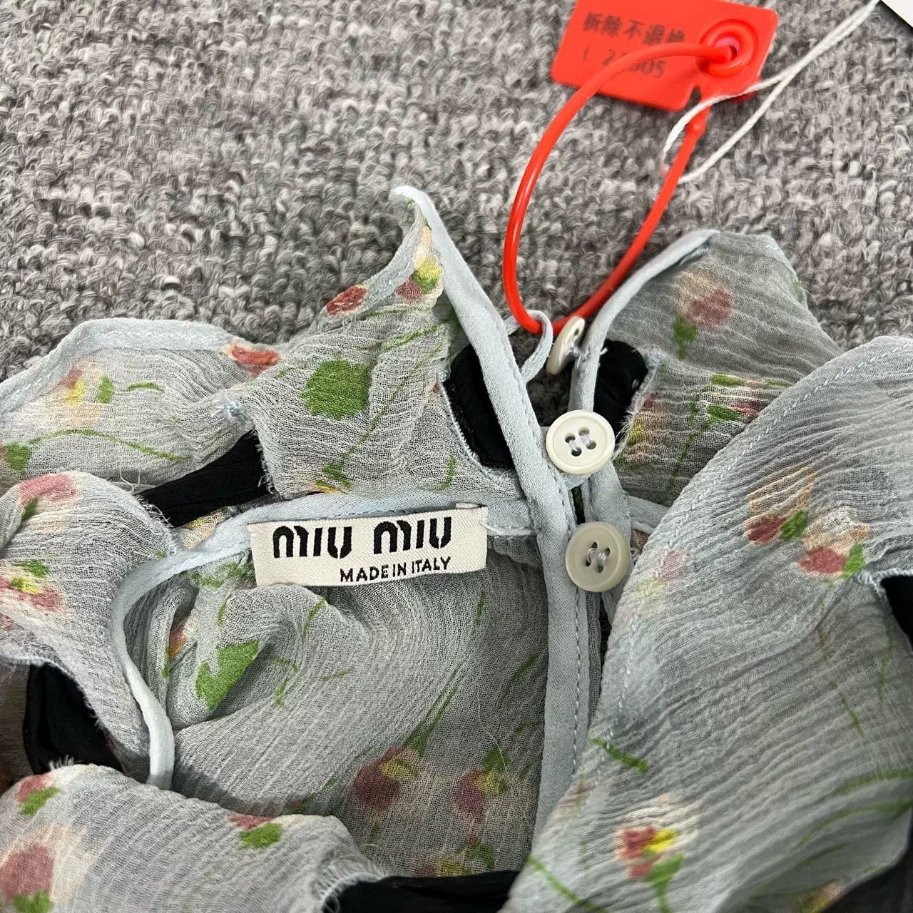 Miu Miu Miu Miu Spring Summer Floral Silk Blouse Size XS / US 0-2 / IT 36-38 - 5 Thumbnail