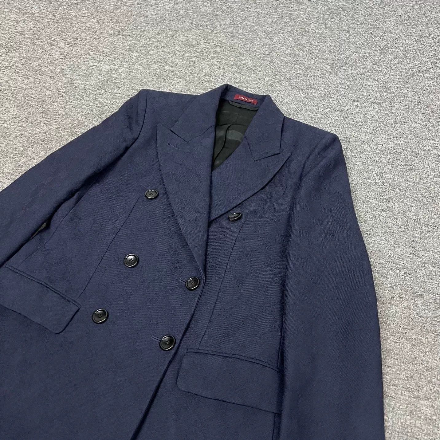 Gucci Gucci GG Monogram Double-Breasted Blazer Size S / US 4 / IT 40 - 4 Thumbnail