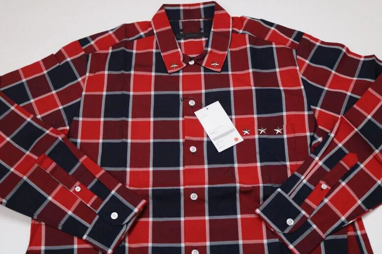 Sophnet. SOPHNET. 3D Star Black Red Plaid Shirt Size US L / EU 52-54 / 3 - 2 Thumbnail