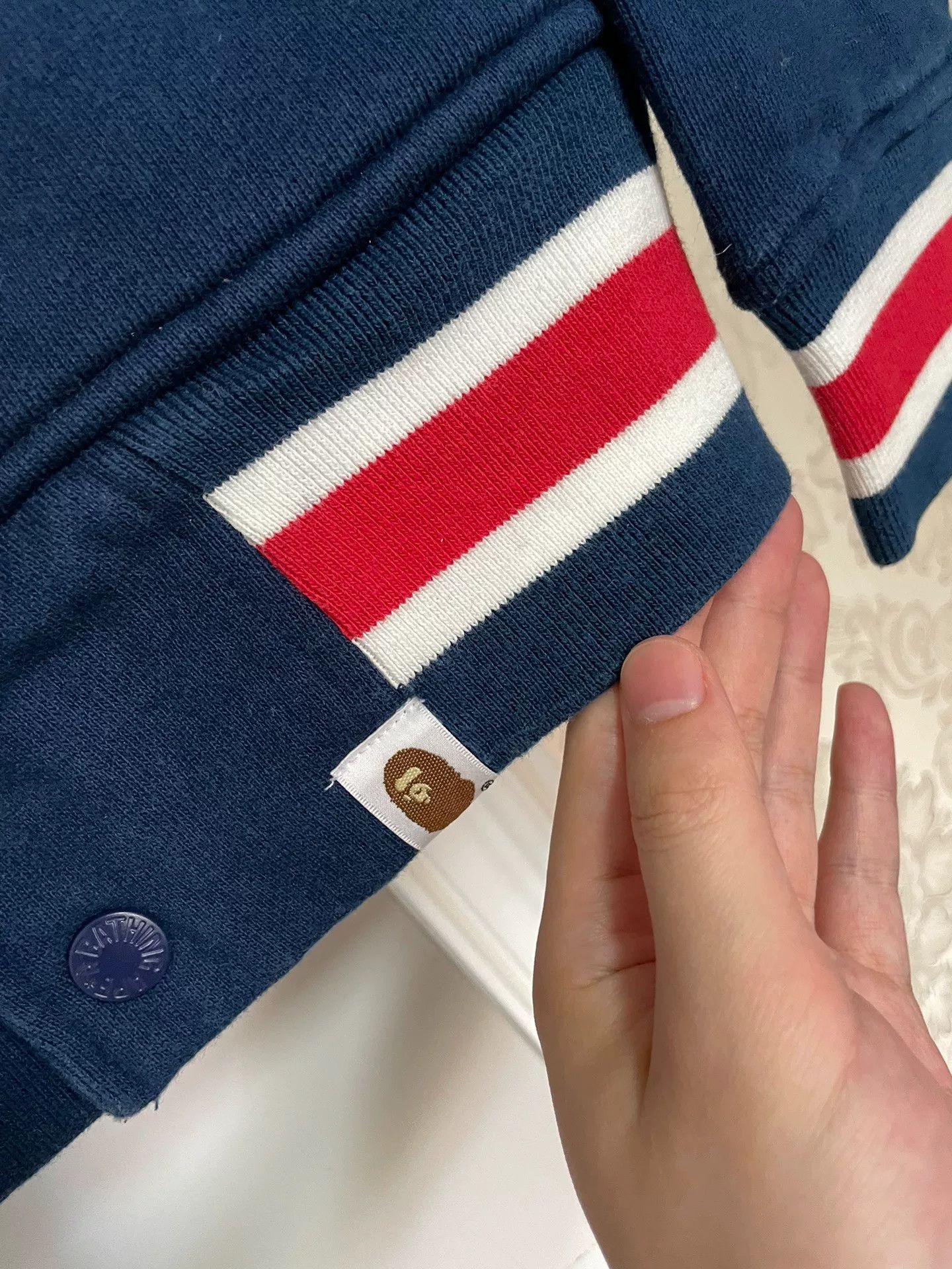 Bape BAPE Star Letter Navy Baseball Jacket Size M / US 6-8 / IT 42-44 - 6 Thumbnail