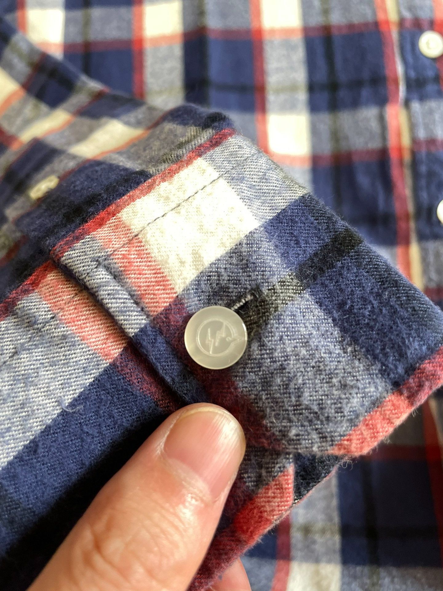 Fragment Design Denim by Vanquish Fragment Lightning Plaid Flannel Shirt Size US M / EU 48-50 / 2 - 7 Thumbnail