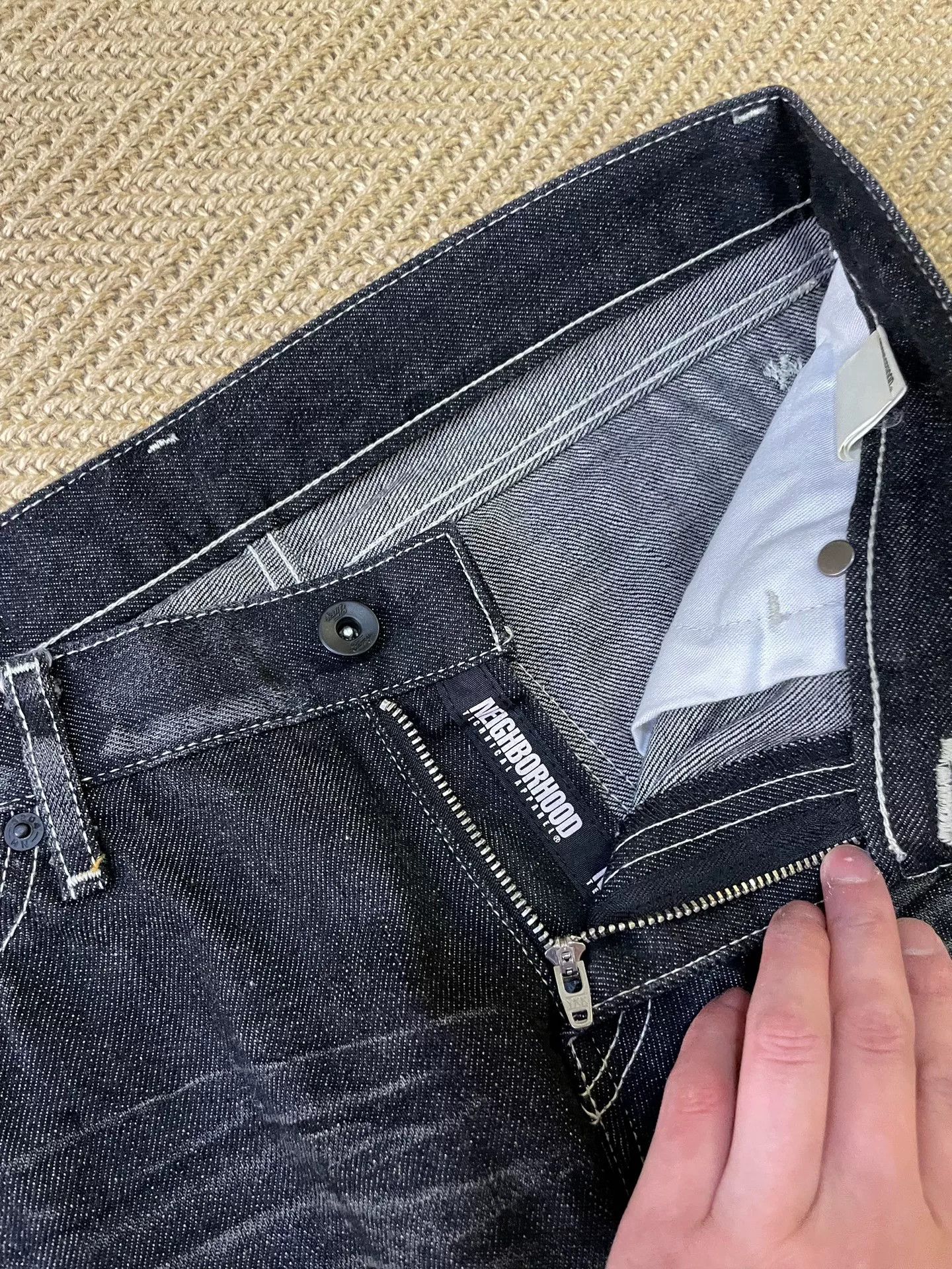 Neighborhood NEIGHBORHOOD 06EX Black Washed Jeans Size US 27 - 3 Thumbnail