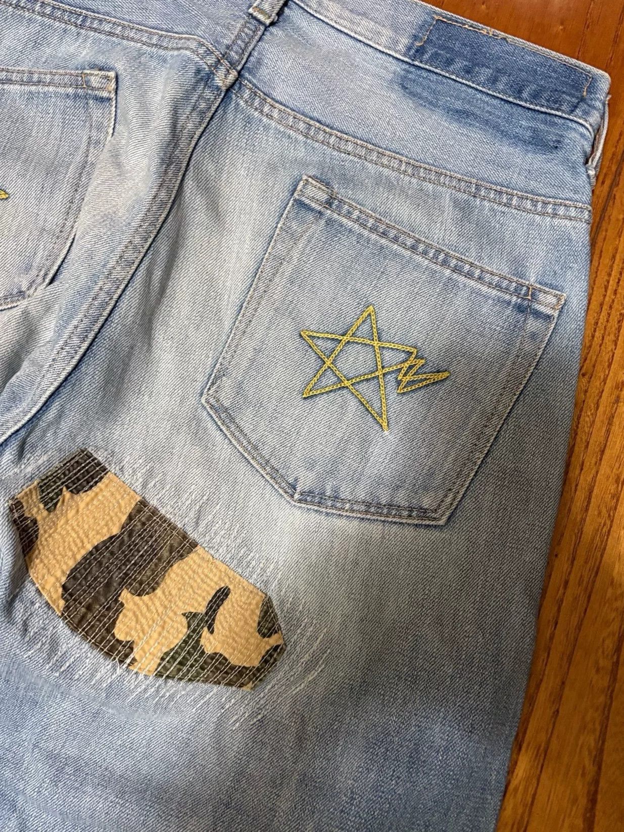 Bape BAPE Camo Patch Washed Distressed Jeans Size US 28 / EU 44 - 3 Thumbnail
