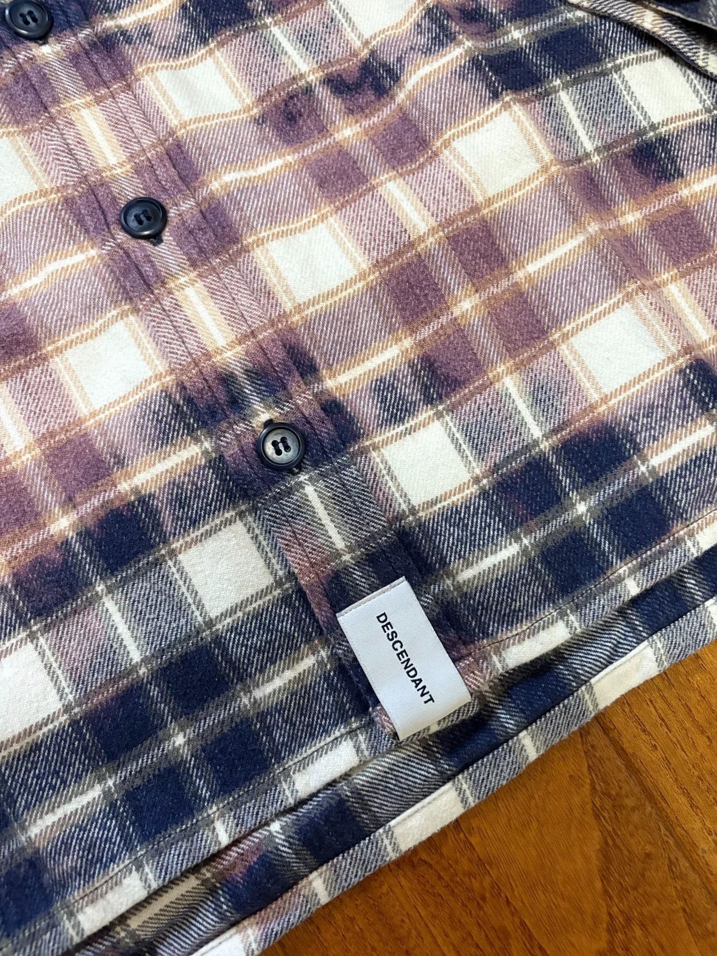 Descendant Descendant Moss Check Tie-Dye Long-Sleeve Shirt Size US S / EU 44-46 / 1 - 3 Thumbnail