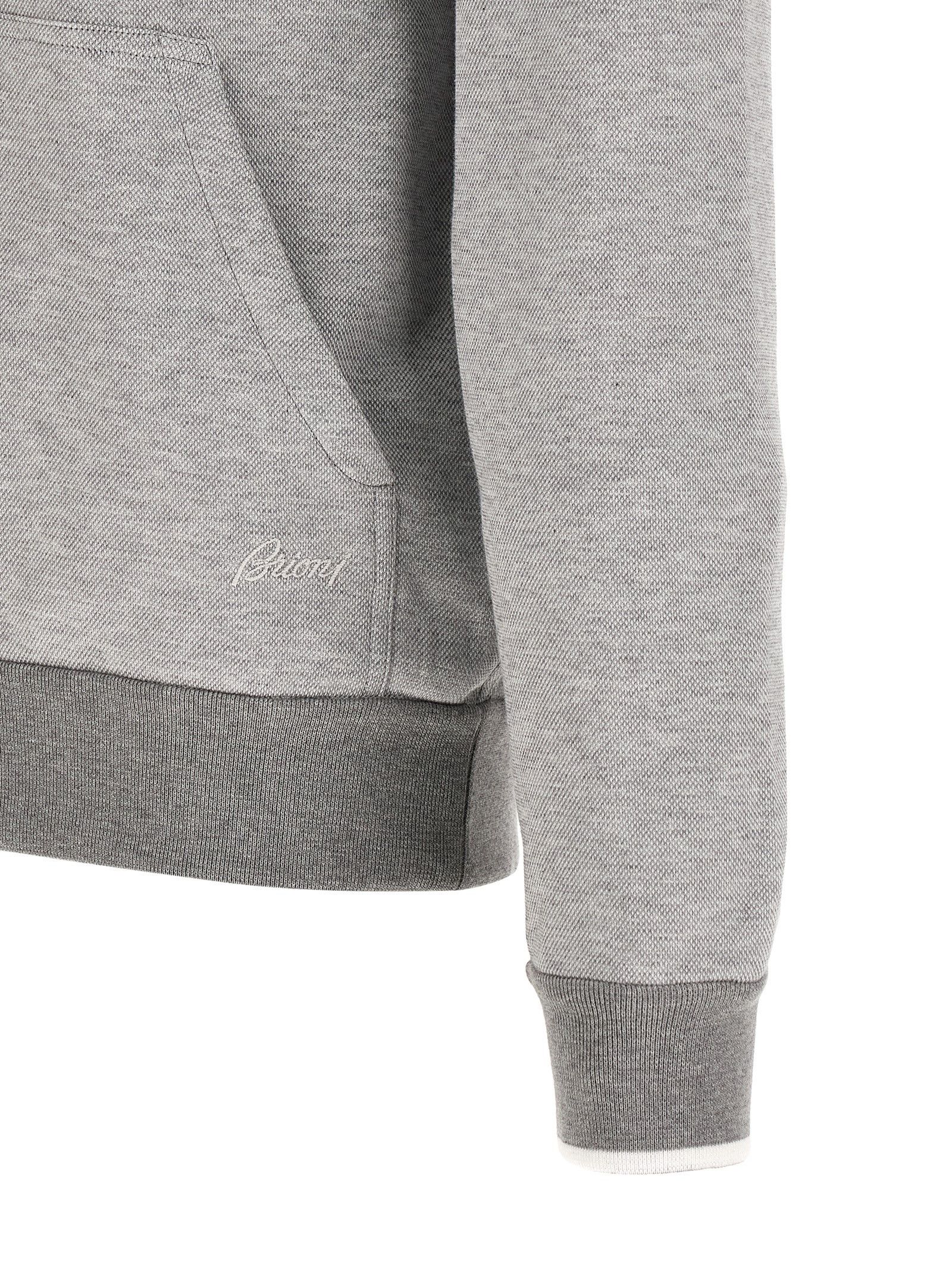 Brioni Piquet cotton hoodie Size US XXL / EU 58 / 5 - 4 Thumbnail