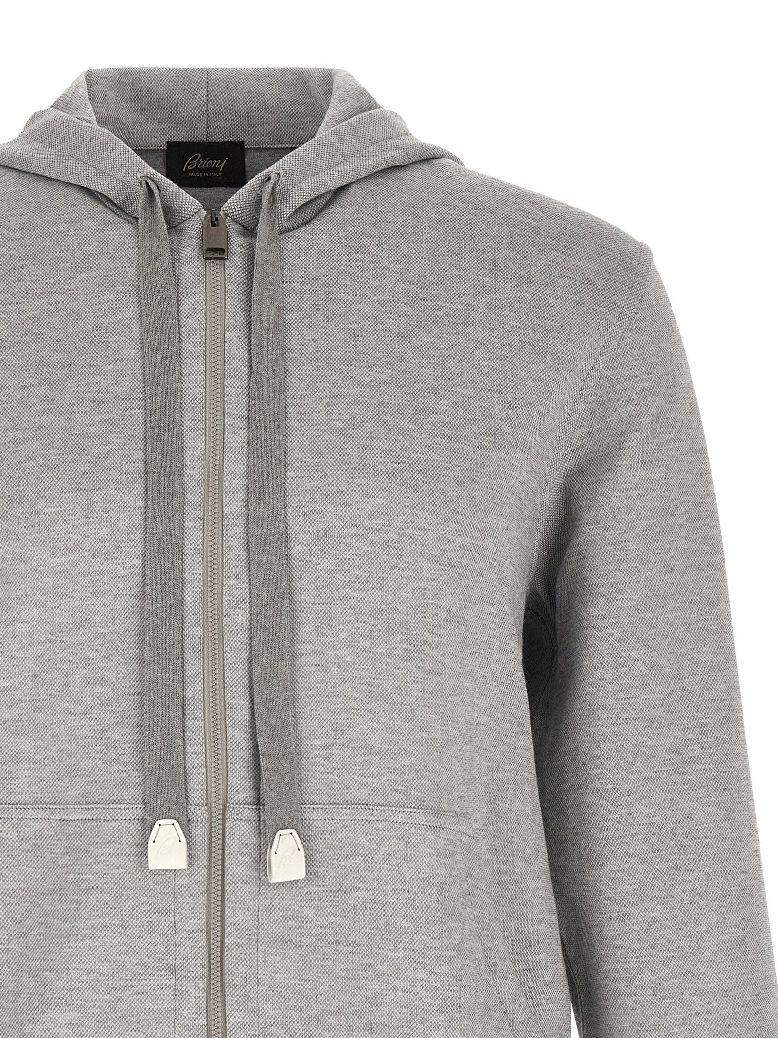 Brioni Piquet cotton hoodie Size US XXL / EU 58 / 5 - 3 Thumbnail