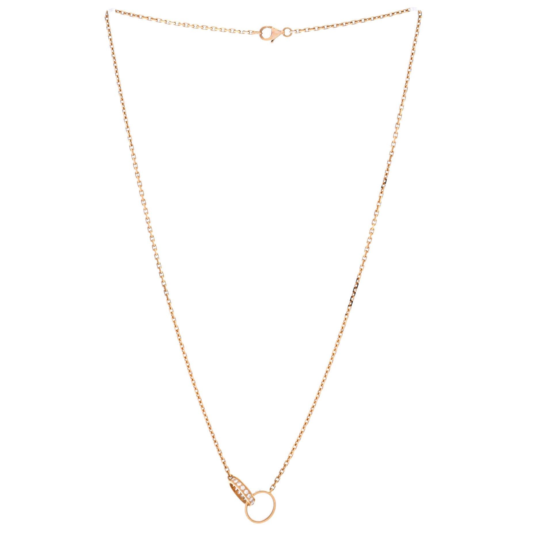 Cartier Love Interlocking Necklace Size ONE SIZE - 3 Thumbnail