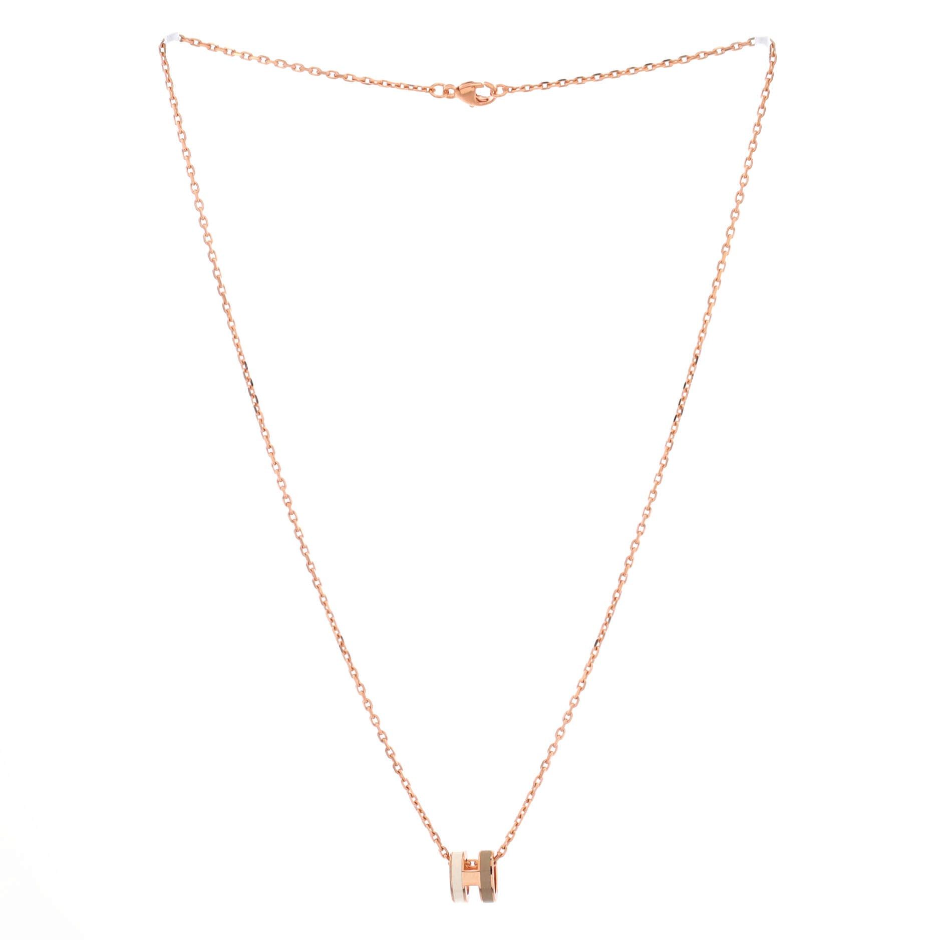 Hermes Pop H Pendant Chain Necklace Size ONE SIZE - 2 Thumbnail