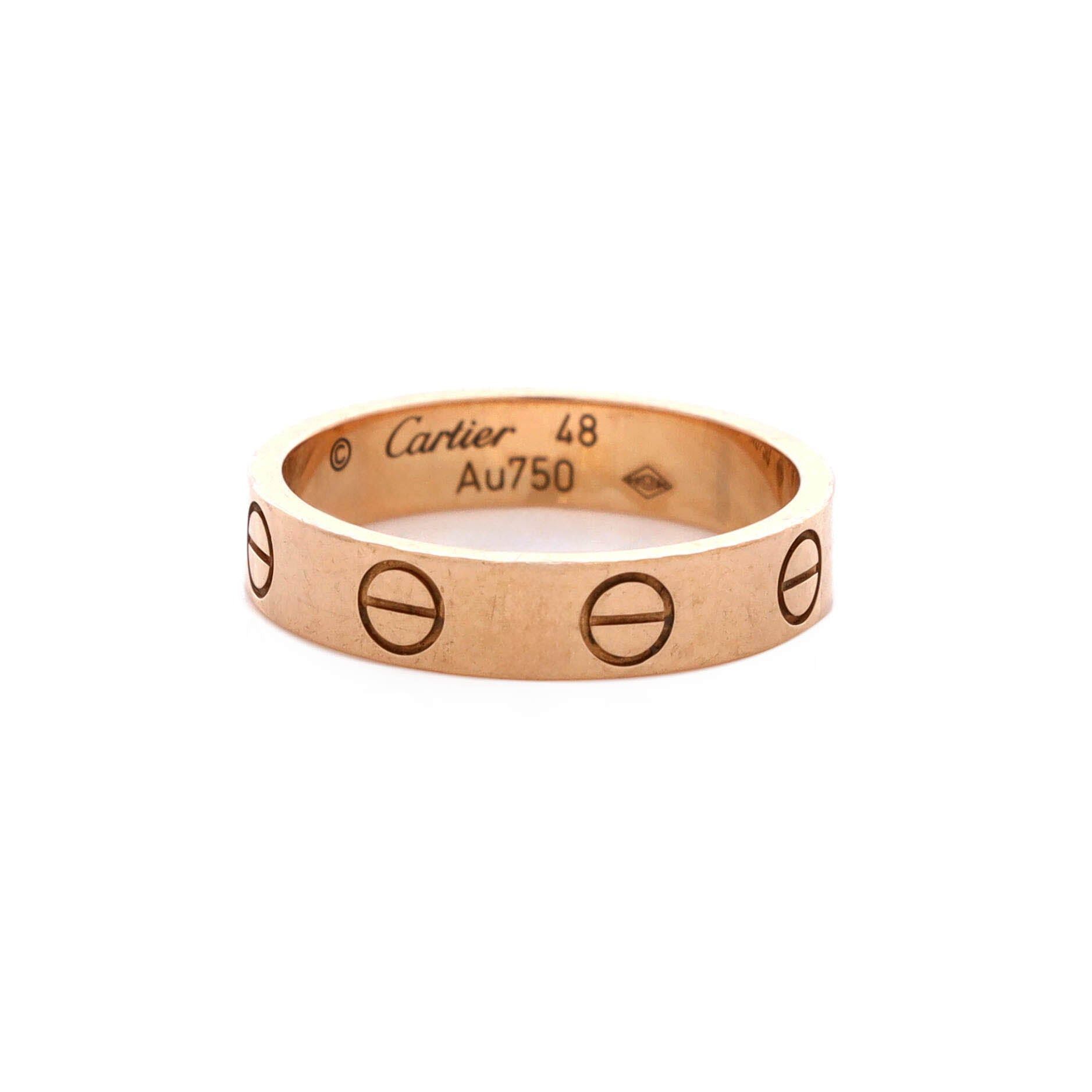 Cartier Love Wedding Band Ring Size ONE SIZE - 3 Thumbnail