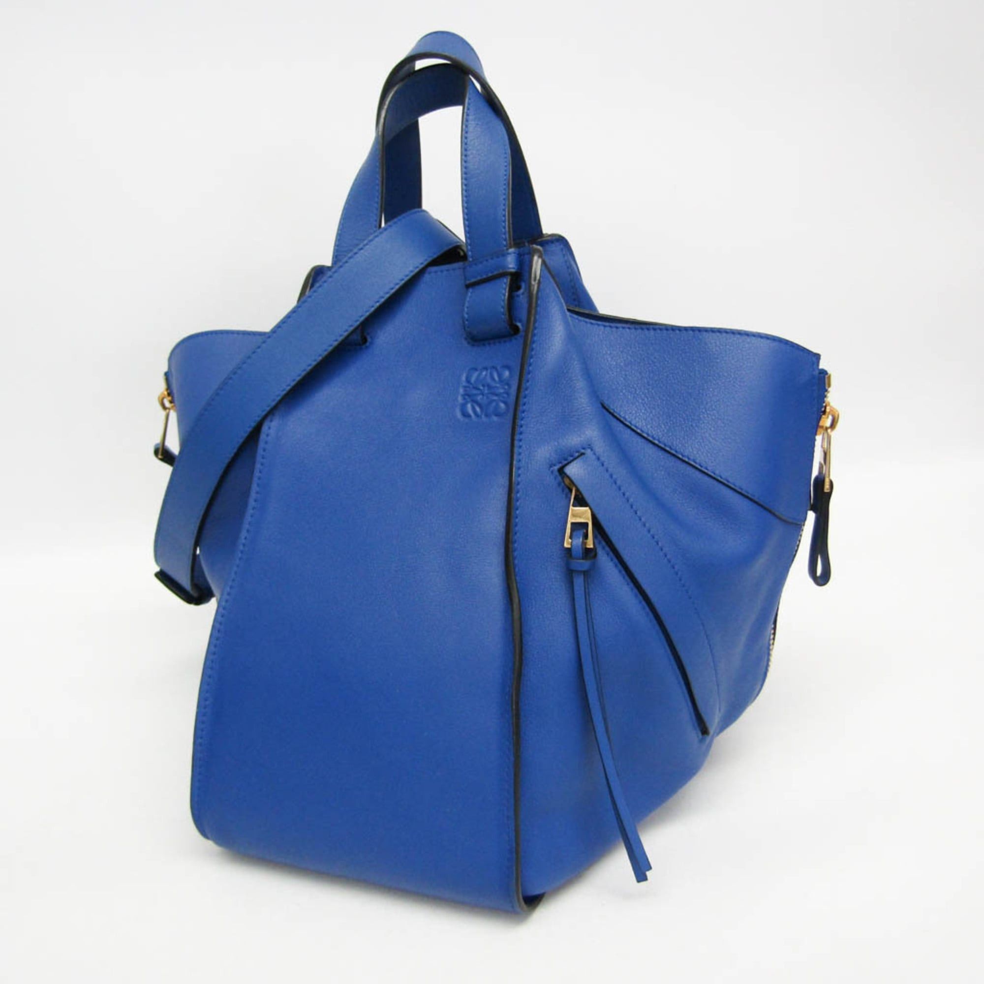 Loewe Loewe Hammock Medium Women's Leather Handbag,Shoulder Bag Blue Size ONE SIZE - 9 Thumbnail