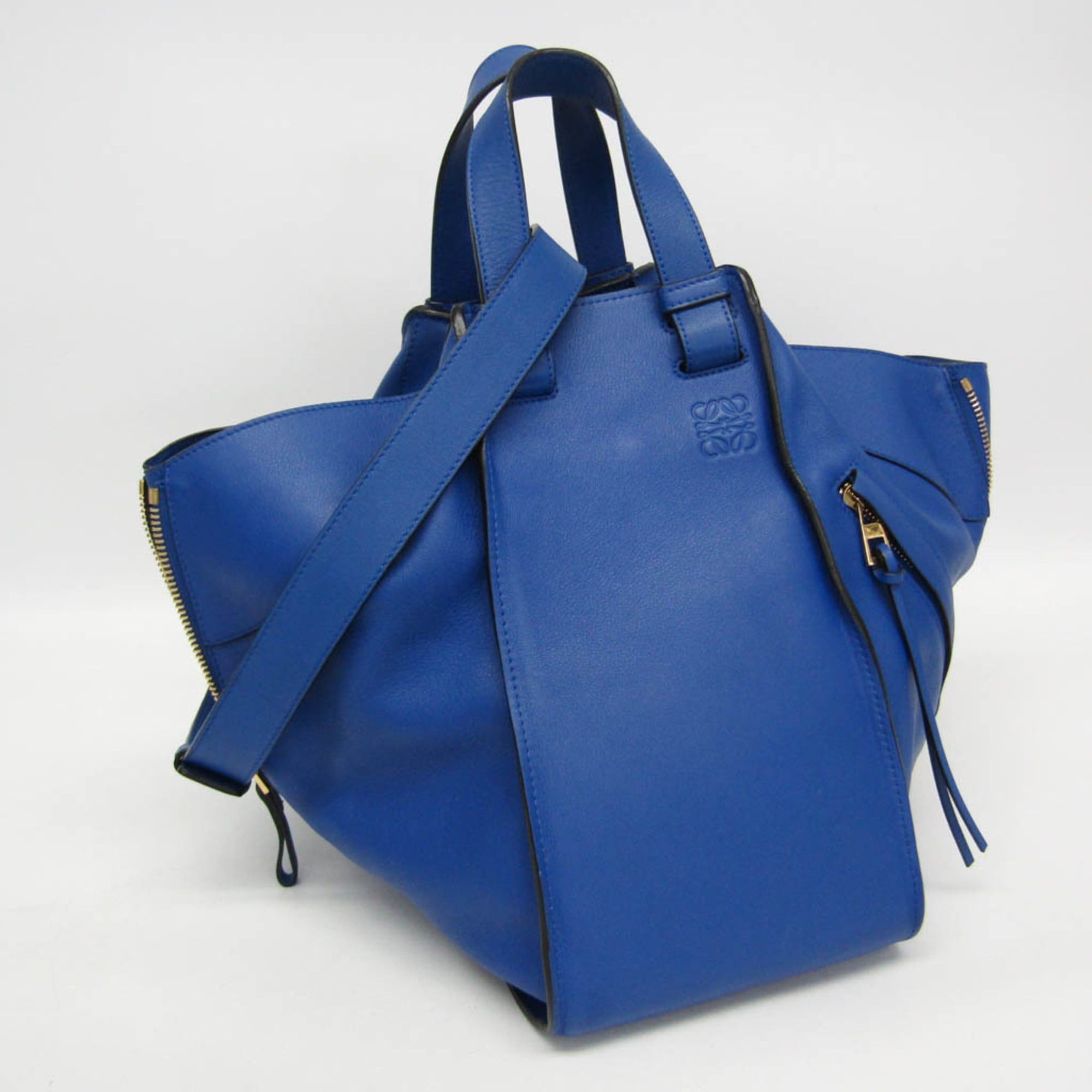 Loewe Loewe Hammock Medium Women's Leather Handbag,Shoulder Bag Blue Size ONE SIZE - 10 Thumbnail