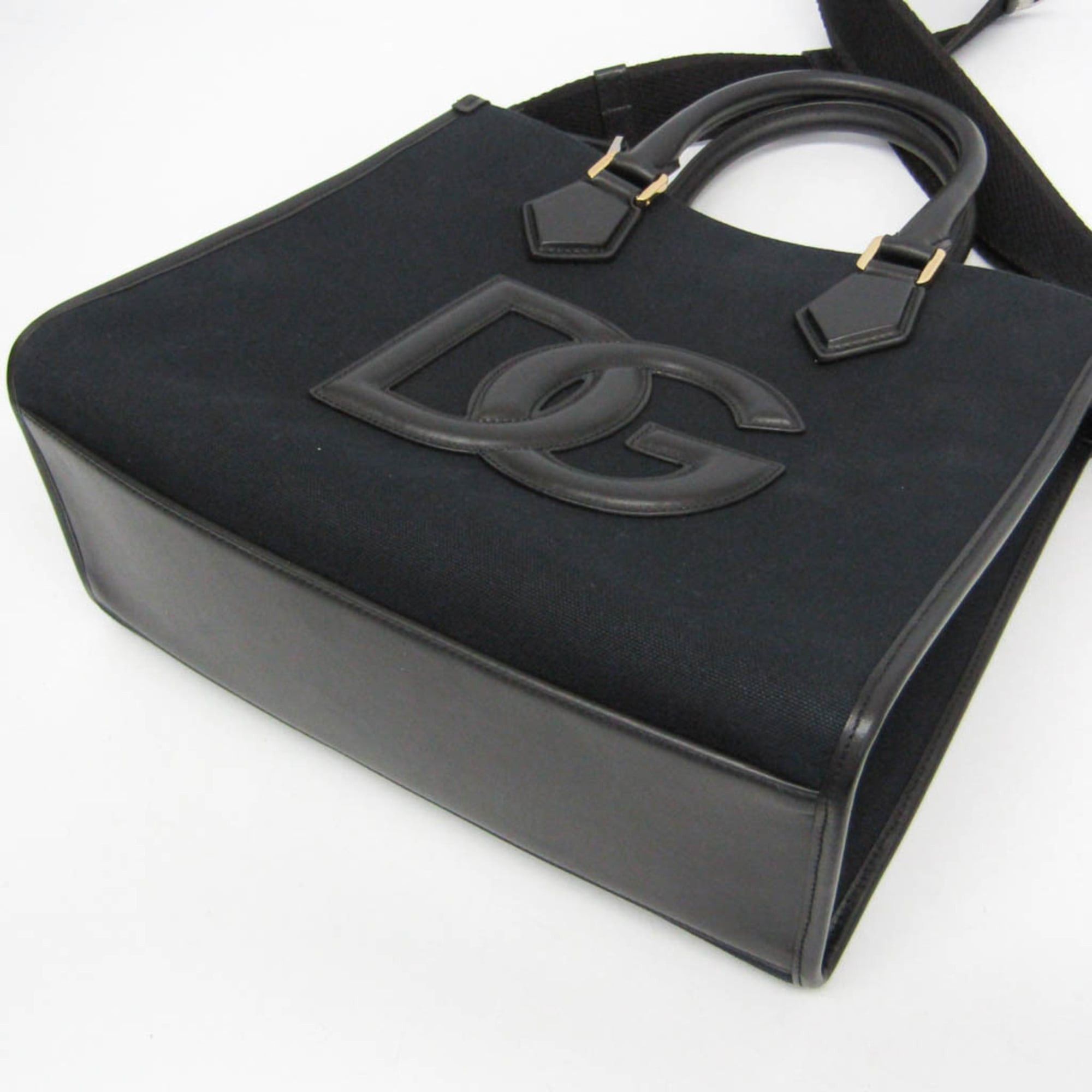 Dolce & Gabbana Dolce & Gabbana DG Logo Shopping Bag BM2012 AA451 Women's Canvas,Leather Shoulder Bag,Tote Bag Black Size ONE SIZE - 6 Thumbnail