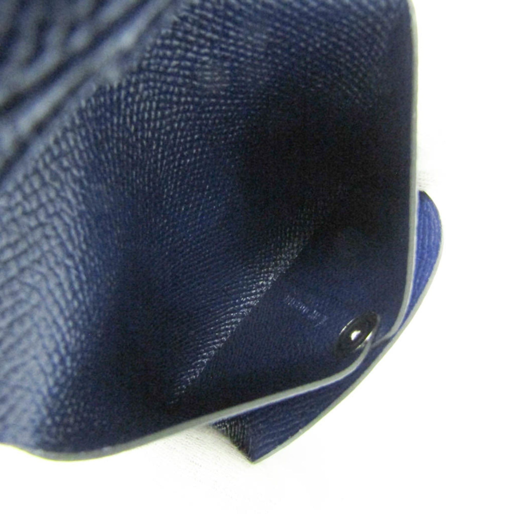 Hermes Hermes Bastia Men,Women Chevre Leather Coin Purse/coin Case Navy Size ONE SIZE - 4 Thumbnail