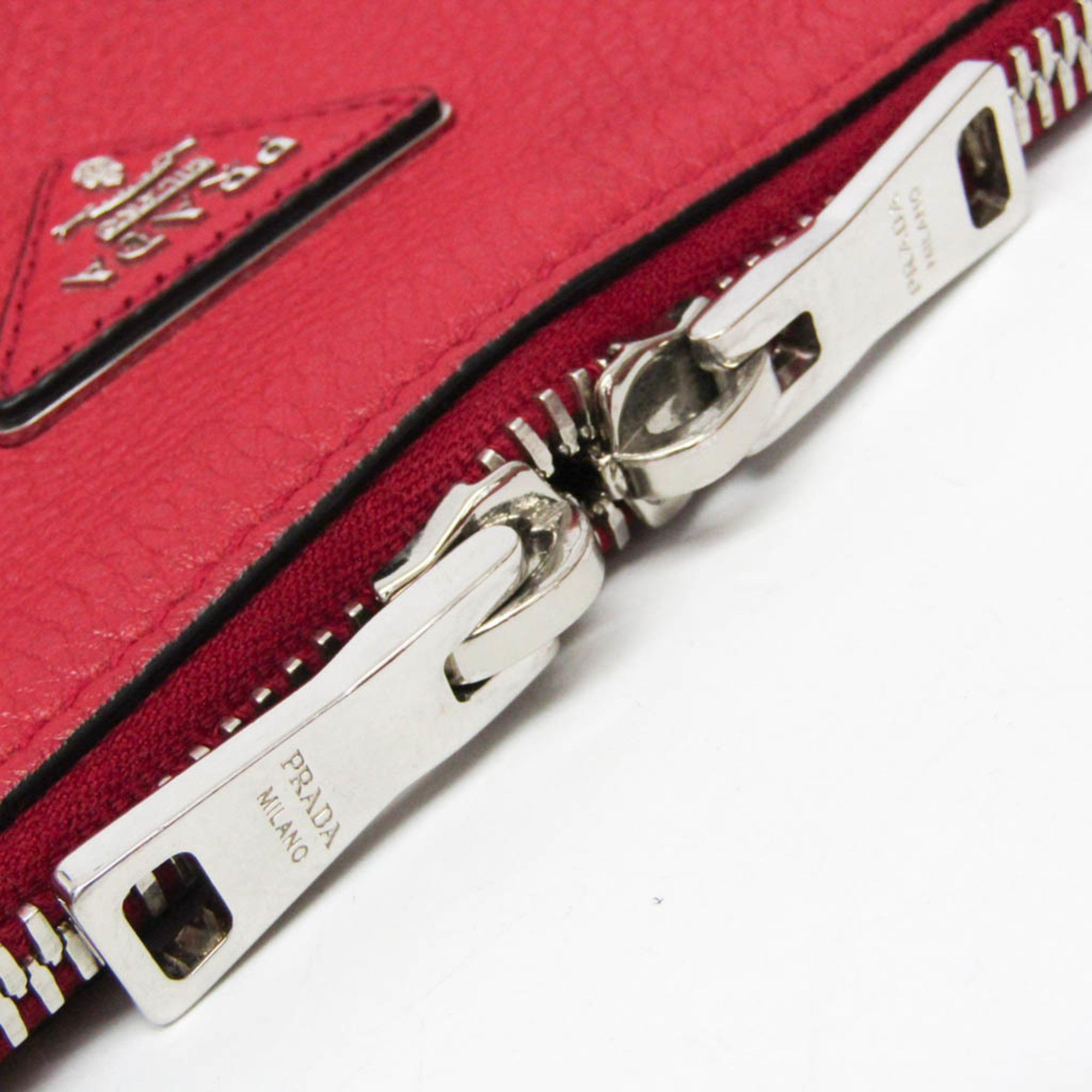 Prada Prada VIT.DAINO BR5122 Women's Leather Shoulder Bag Red Color Size ONE SIZE - 13 Thumbnail