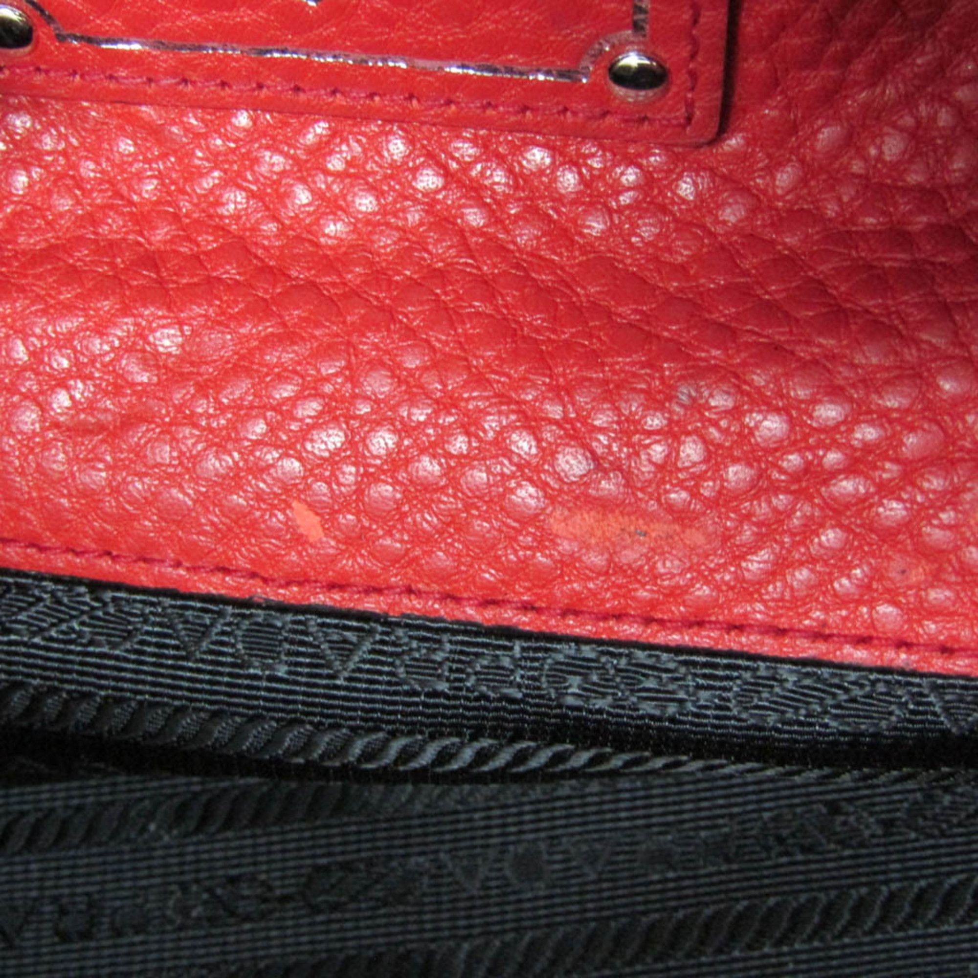 Prada Prada VIT.DAINO BR5122 Women's Leather Shoulder Bag Red Color Size ONE SIZE - 15 Thumbnail