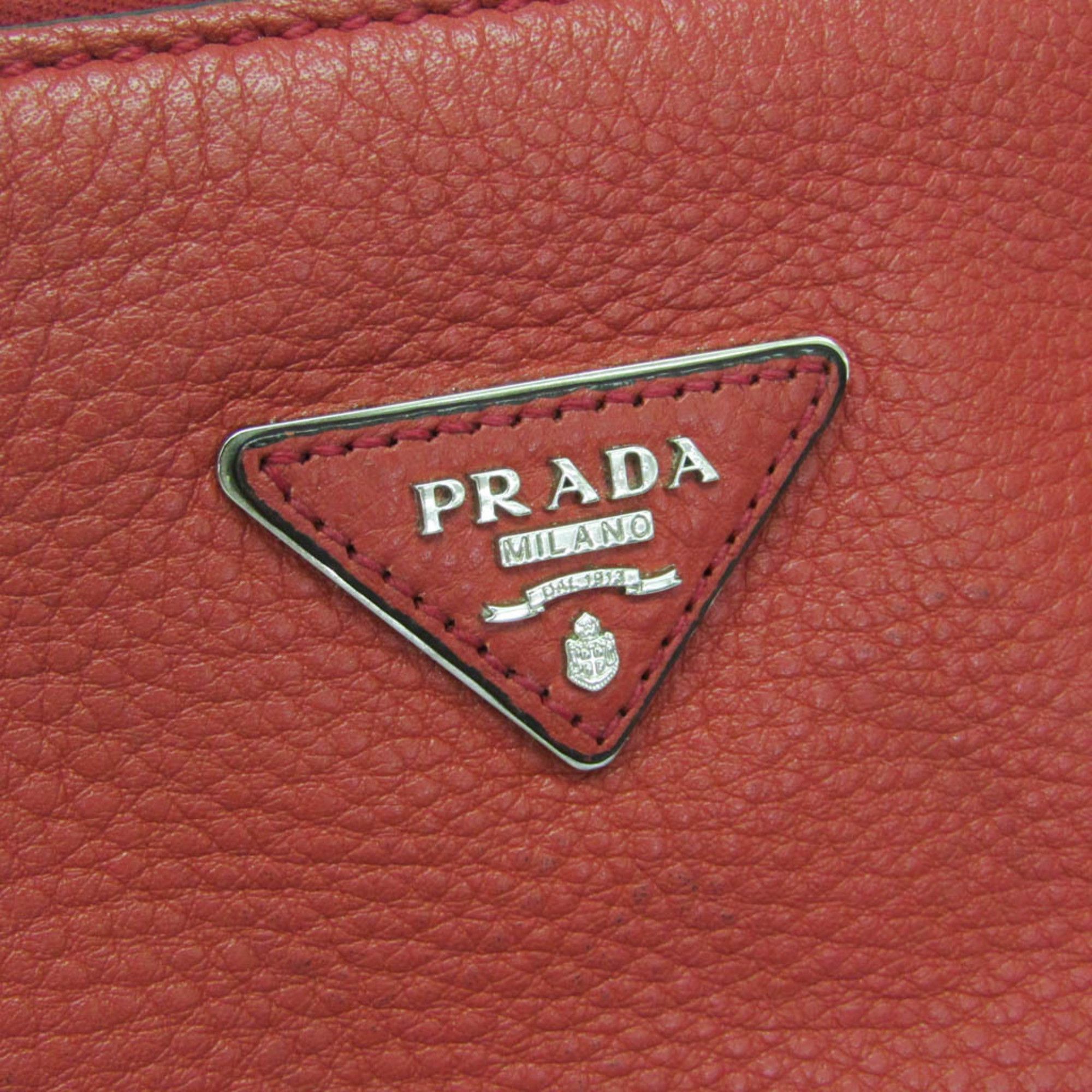 Prada Prada VIT.DAINO BR5122 Women's Leather Shoulder Bag Red Color Size ONE SIZE - 14 Thumbnail
