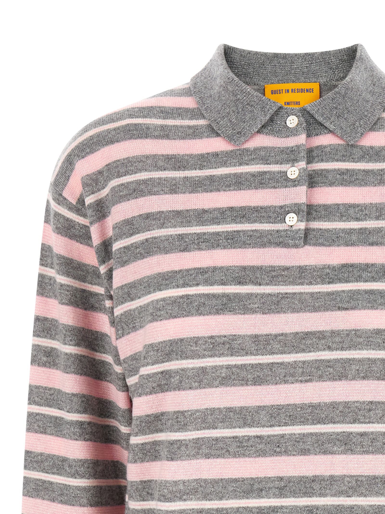Guest in Residence 'Clloegiate Stripe Polo' sweater Size M / US 6-8 / IT 42-44 - 3 Thumbnail