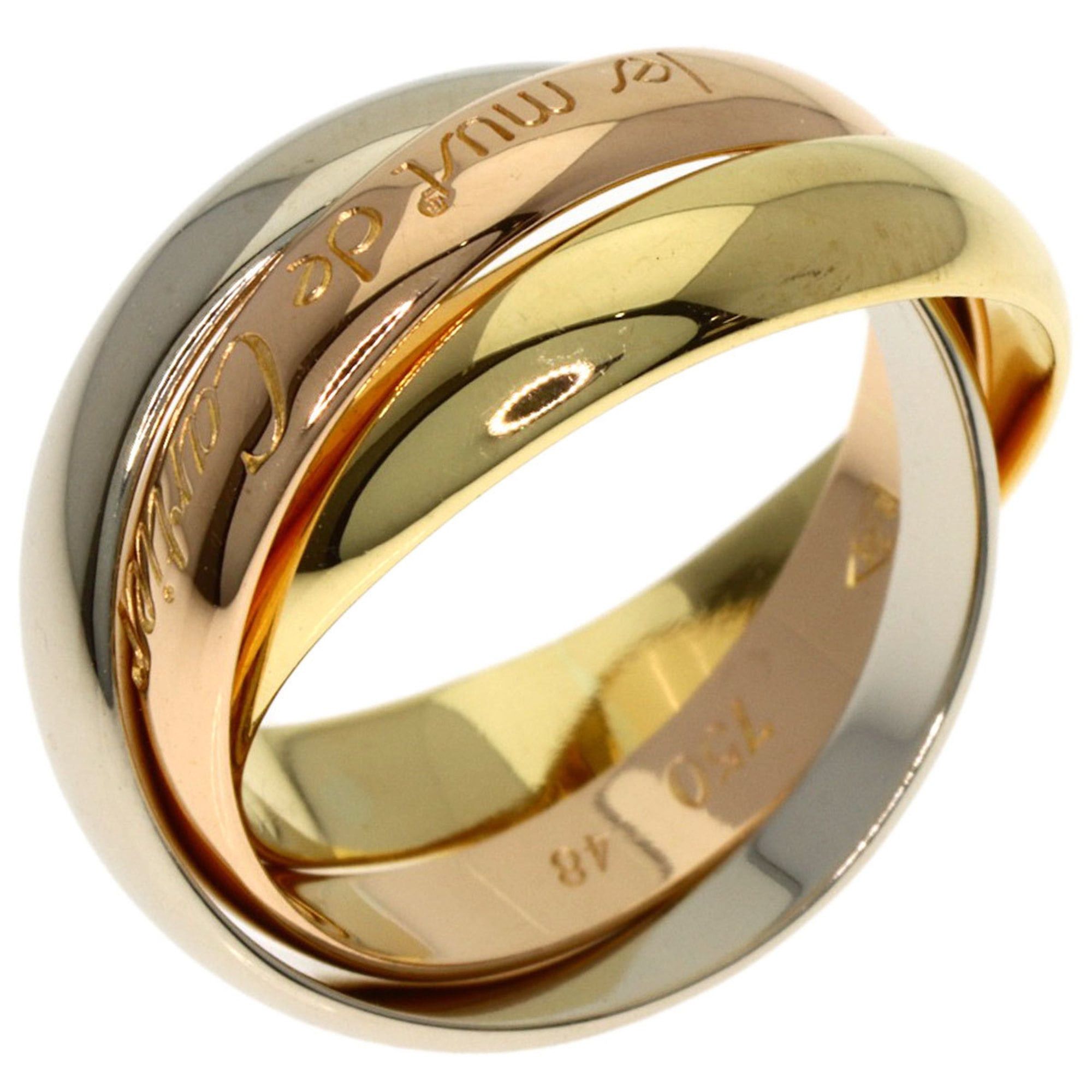 Cartier Cartier Trinity #48 Ring, 18K Yellow Gold/18KPG/18KWG, Women's Size ONE SIZE - 2 Thumbnail