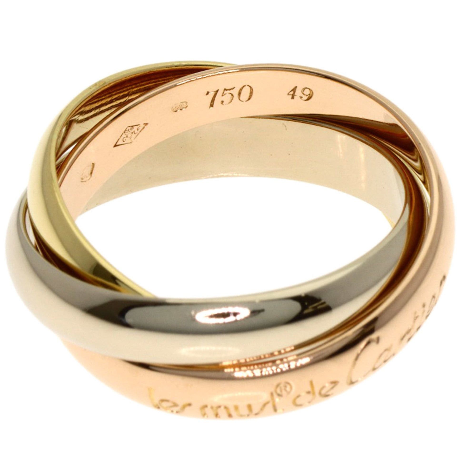 Cartier Cartier Trinity #49 Ring, 18K Yellow Gold/18KPG/18KWG, Women's Size ONE SIZE - 3 Thumbnail