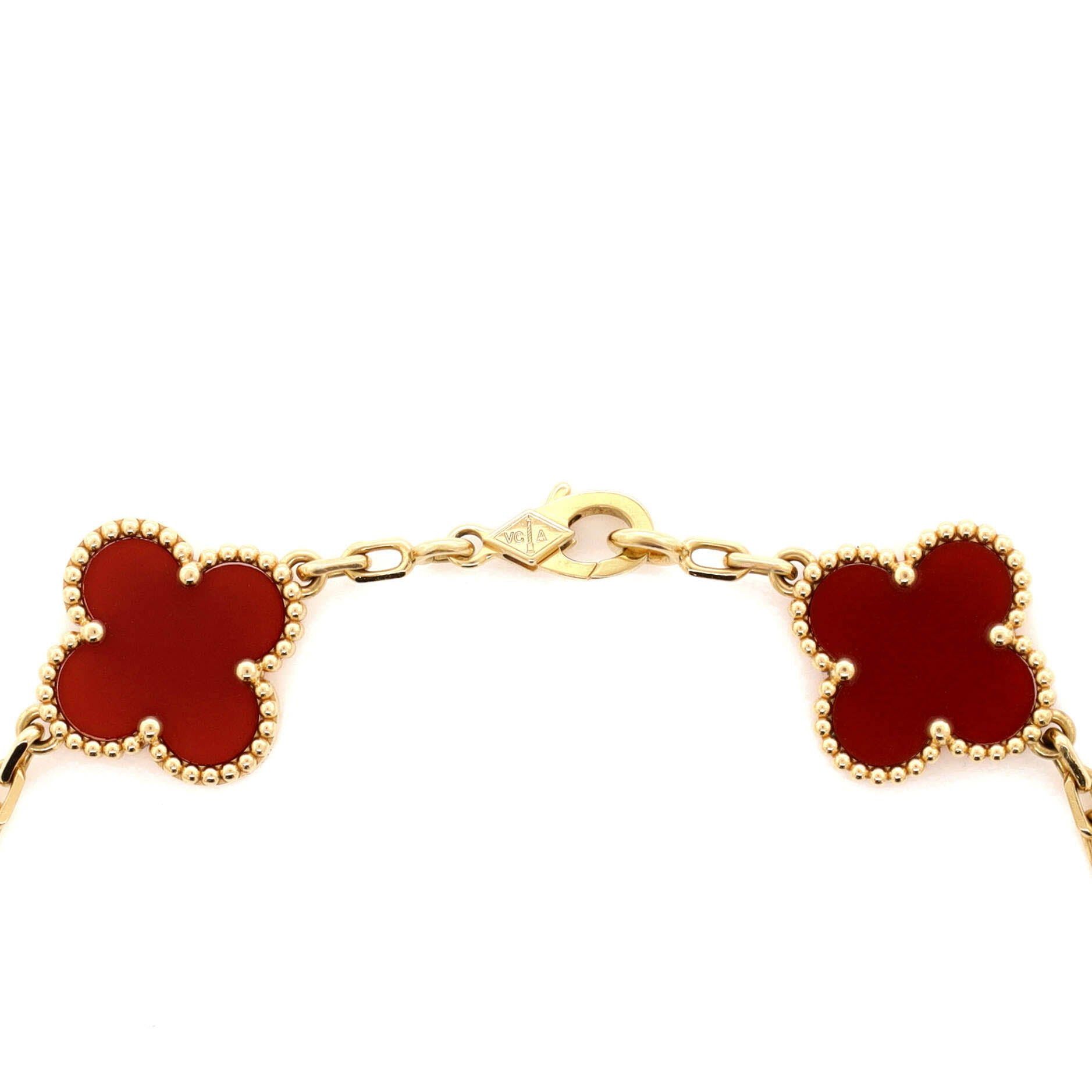 Van Cleef & Arpels Vintage Alhambra 5 Motifs Bracelet Size ONE SIZE - 4 Thumbnail