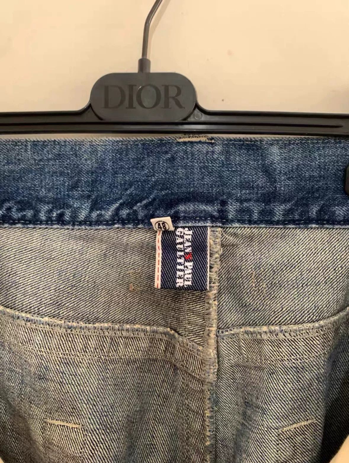 Jean Paul Gaultier Jean Paul Gaultier Ice Blue Knee Distress Jeans Size US 32 / EU 48 - 5 Thumbnail