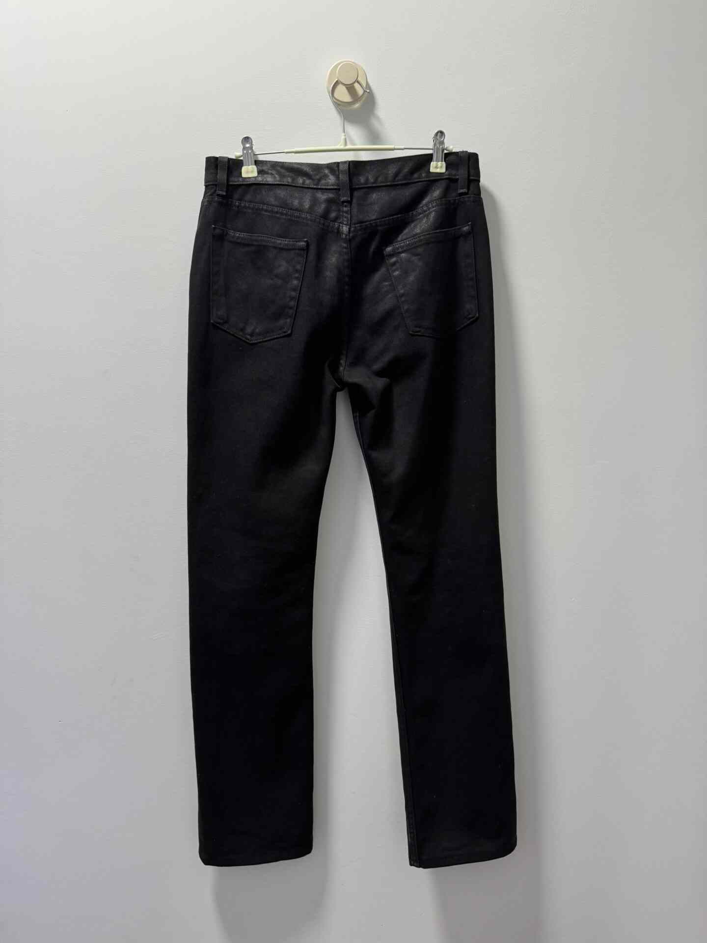 Helmut Lang Helmut Lang AW1998 Coated Black Denim Size US 29 - 2 Thumbnail