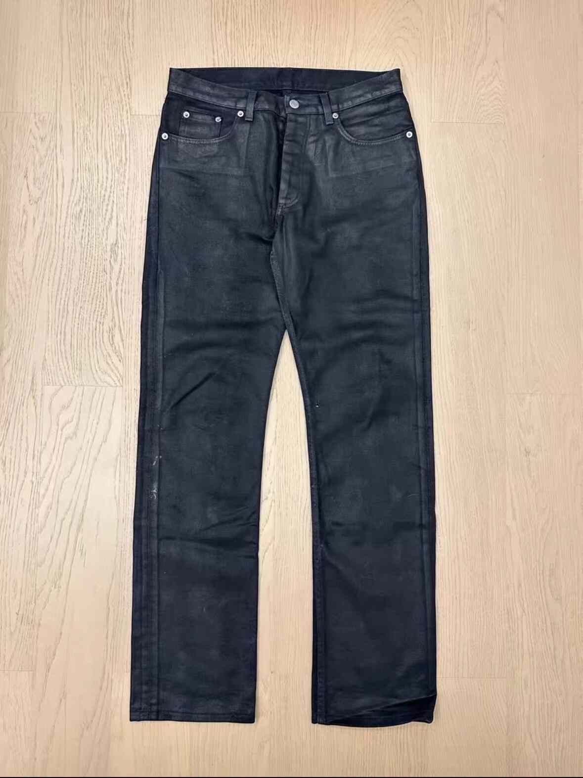 Helmut Lang Helmut Lang AW1998 Coated Black Denim Size US 29 - 3 Thumbnail