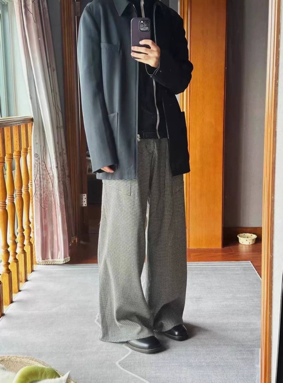 Sulvam Sulvam 20AW Houndstooth Wool Trousers Size US 28 / EU 44 - 7 Thumbnail