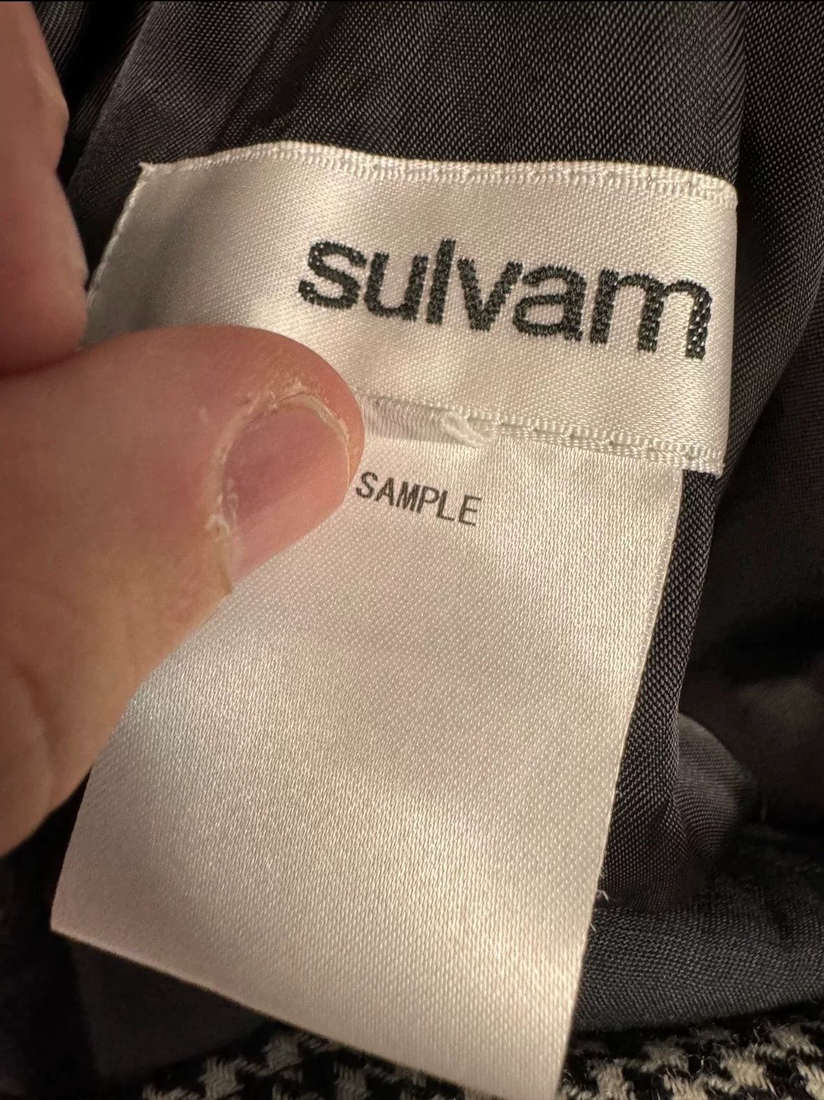 Sulvam Sulvam 20AW Houndstooth Wool Trousers Size US 28 / EU 44 - 3 Thumbnail