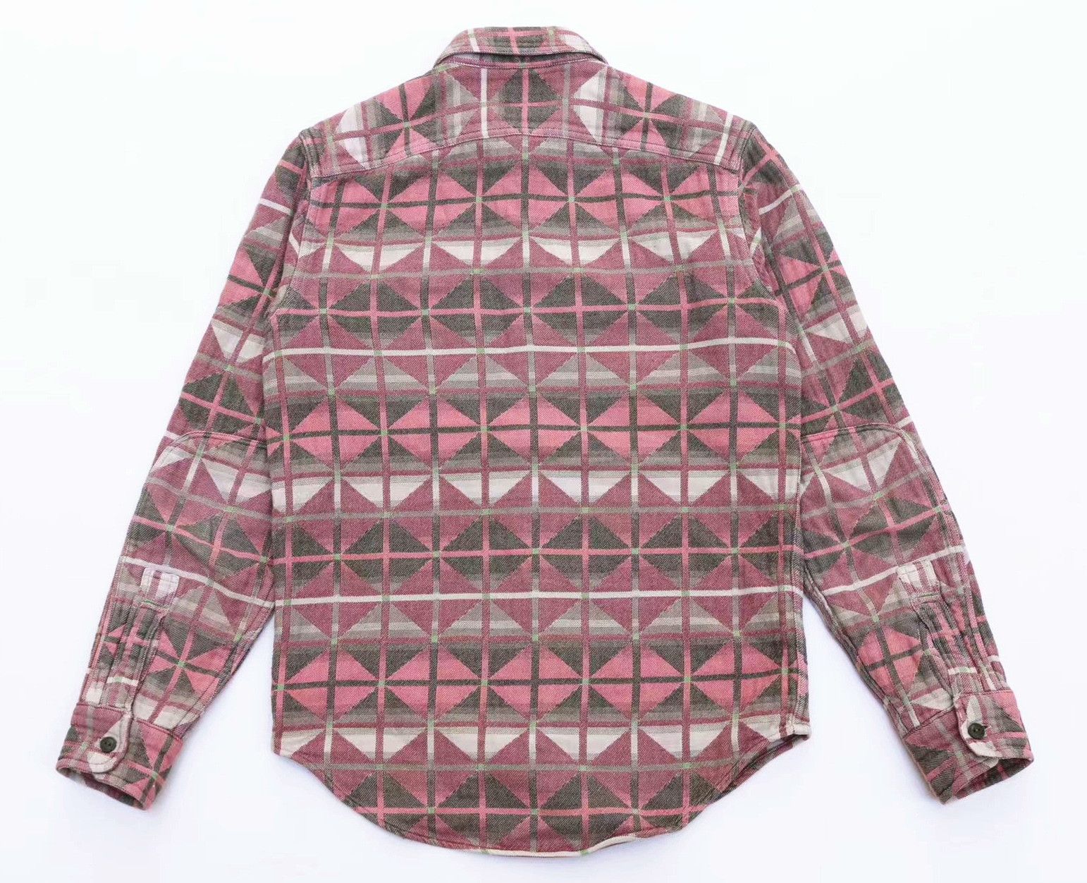 RRL Ralph Lauren RRL Vintage Distressed Pink Plaid Shirt Size US M / EU 48-50 / 2 - 4 Thumbnail