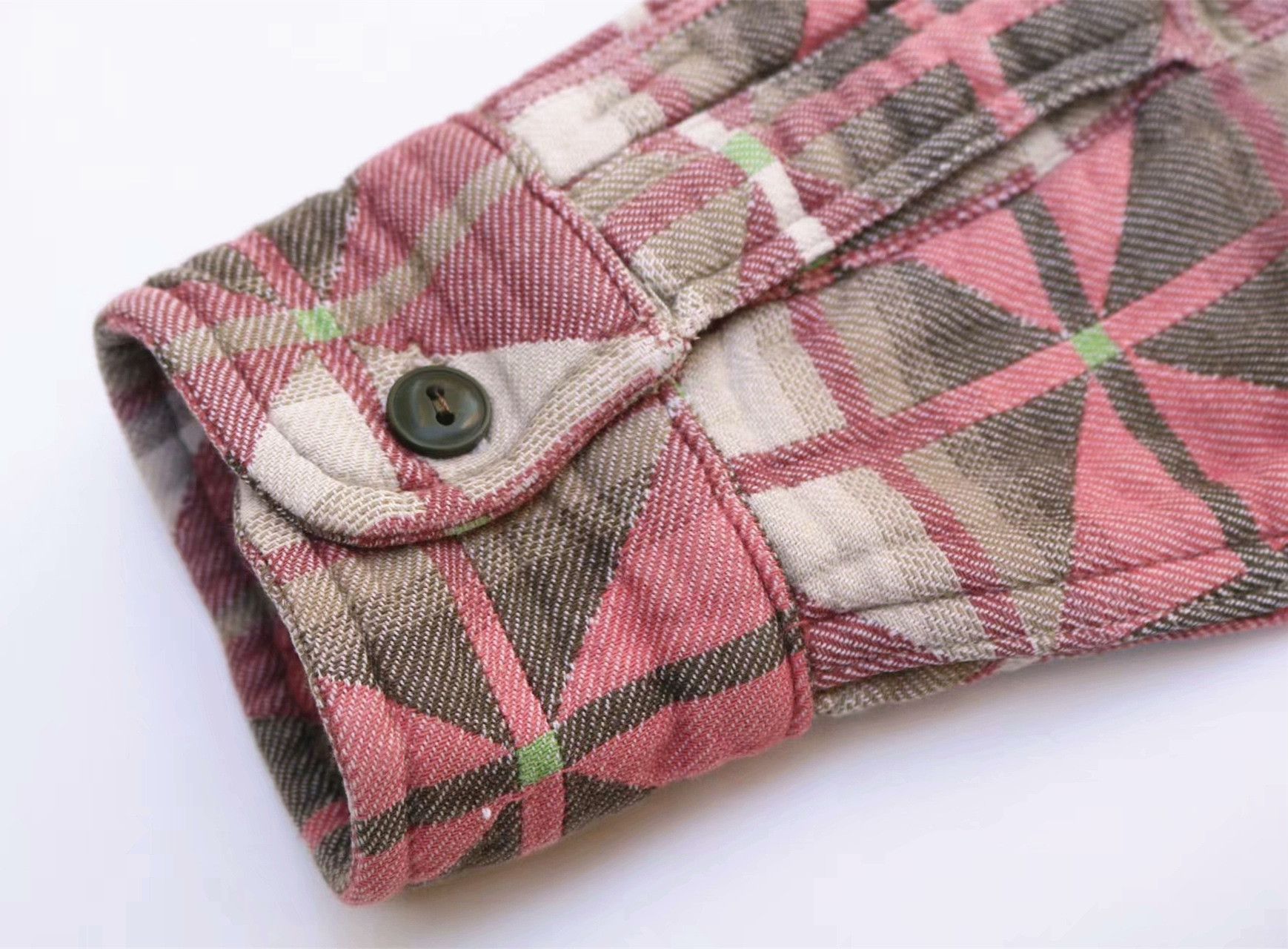 RRL Ralph Lauren RRL Vintage Distressed Pink Plaid Shirt Size US M / EU 48-50 / 2 - 6 Thumbnail