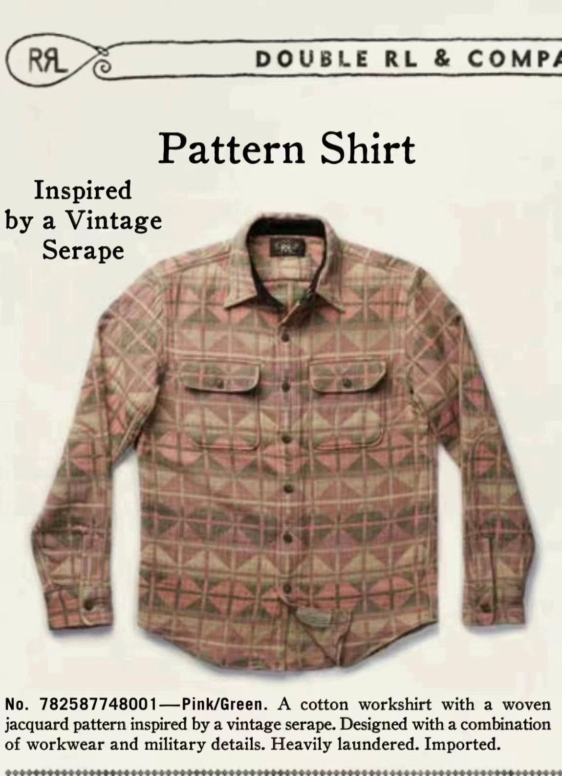 RRL Ralph Lauren RRL Vintage Distressed Pink Plaid Shirt Size US M / EU 48-50 / 2 - 9 Thumbnail