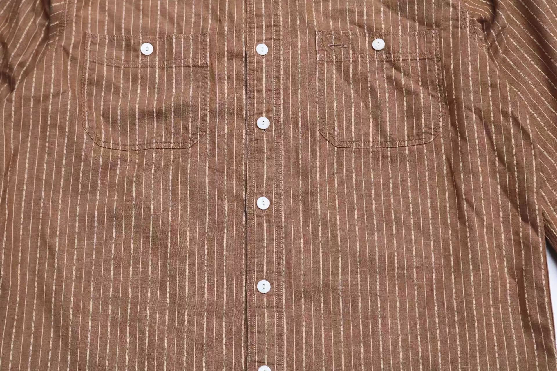 RRL Ralph Lauren RRL Vintage Distressed Brown Stripe Western Shirt Size US M / EU 48-50 / 2 - 3 Thumbnail