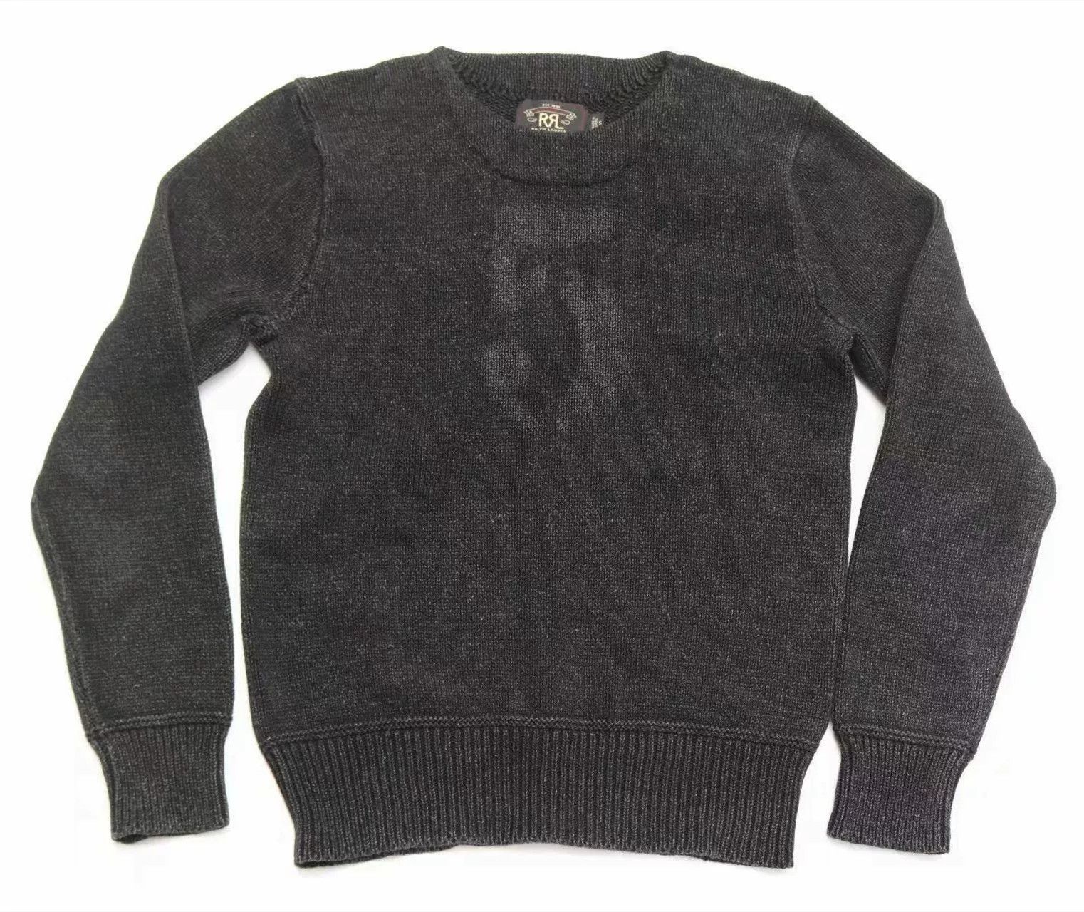 RRL Ralph Lauren RRL Vintage Washed Carbon Black Sweater Size US M / EU 48-50 / 2 - 3 Thumbnail