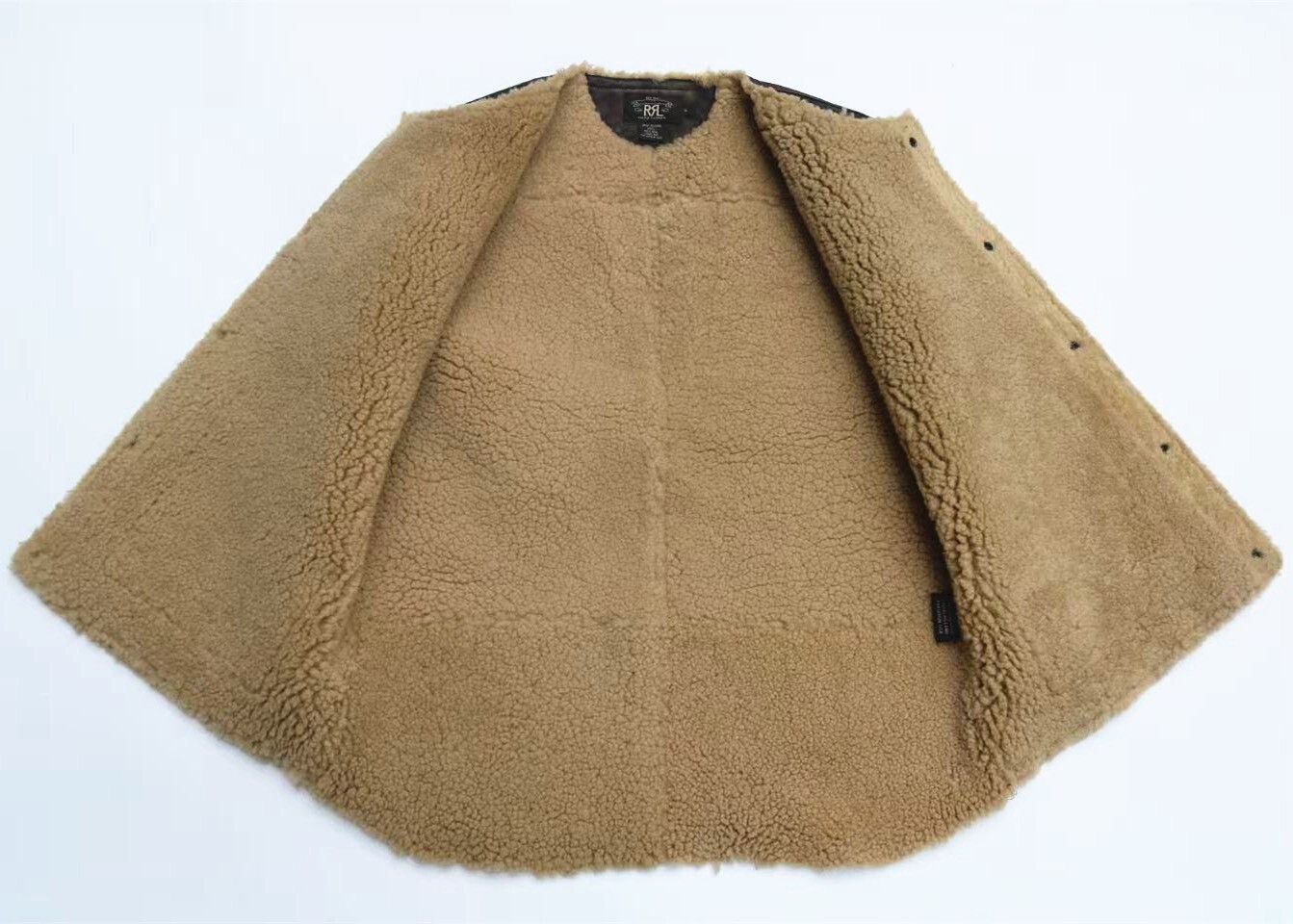 RRL Ralph Lauren RRL Vintage Shearling Leather Vest Size US XL / EU 56 / 4 - 4 Thumbnail