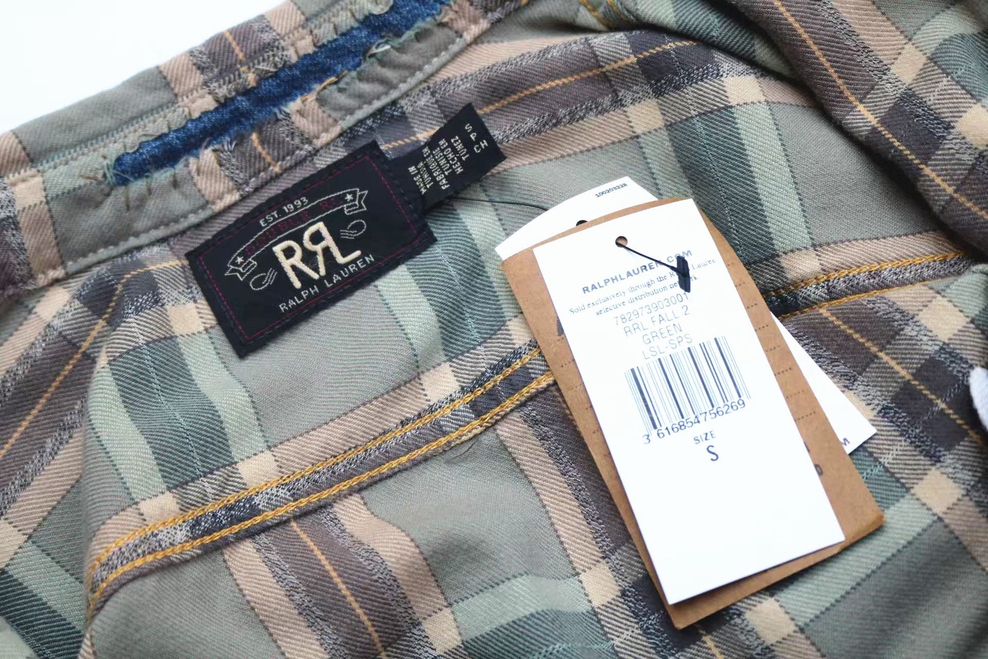RRL Ralph Lauren RRL 2025 Vintage Patched Plaid Work Shirt Size US S / EU 44-46 / 1 - 5 Thumbnail