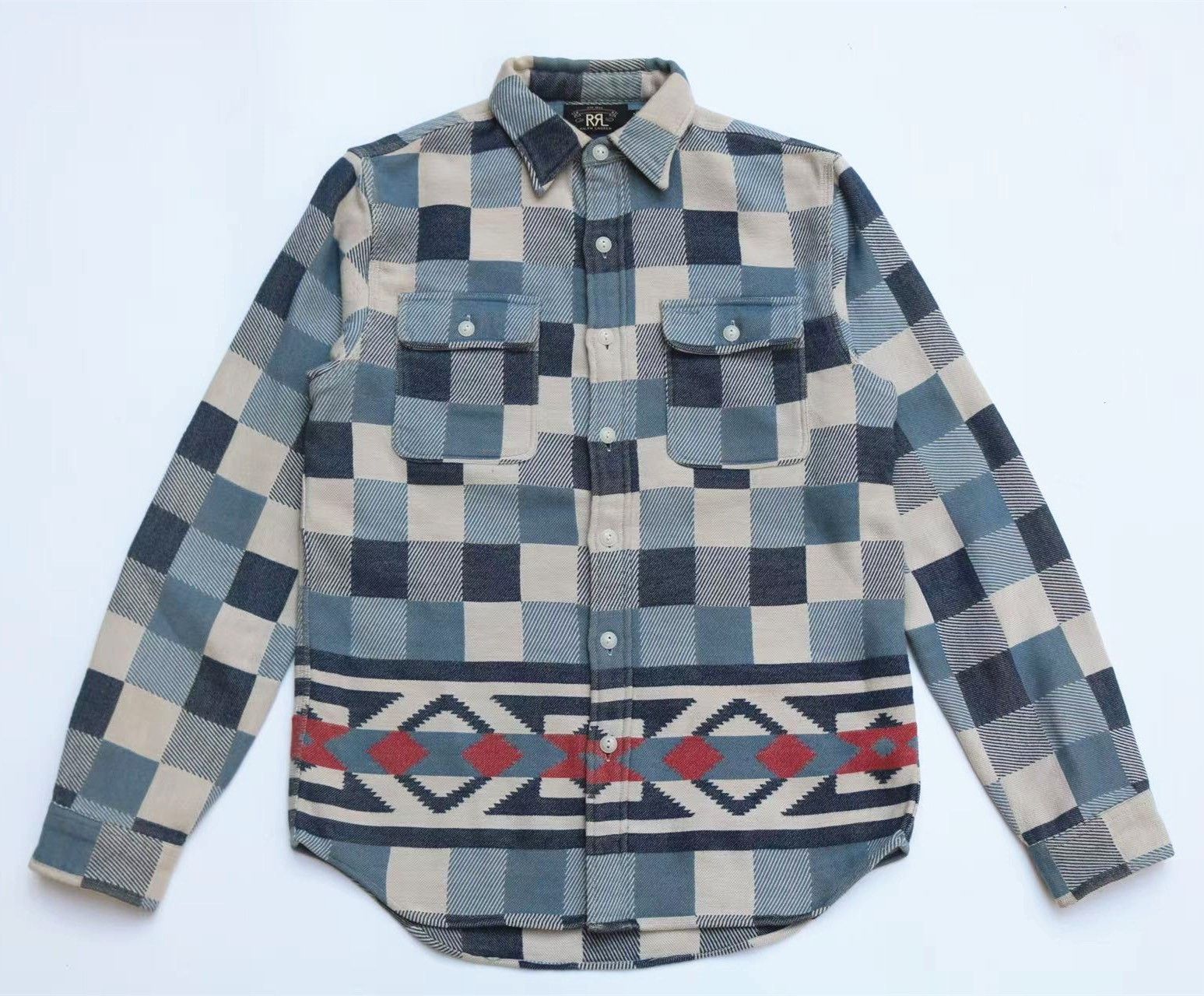 RRL Ralph Lauren RRL Double RL Vintage Southwest Work Shirt Size US S / EU 44-46 / 1 - 3 Thumbnail