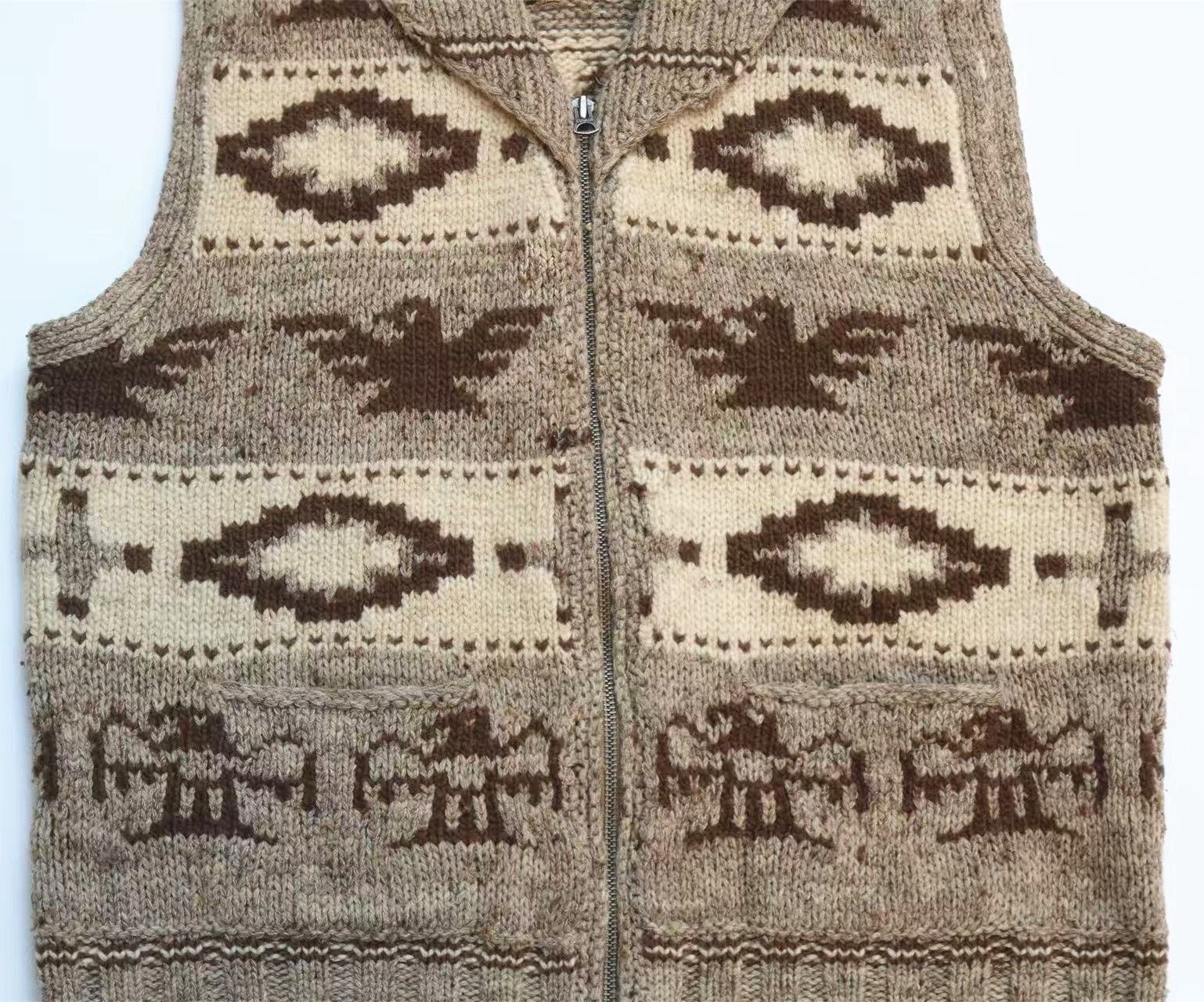 RRL Ralph Lauren RRL Vintage Navajo Thunderbird Wool Vest Size US L / EU 52-54 / 3 - 4 Thumbnail
