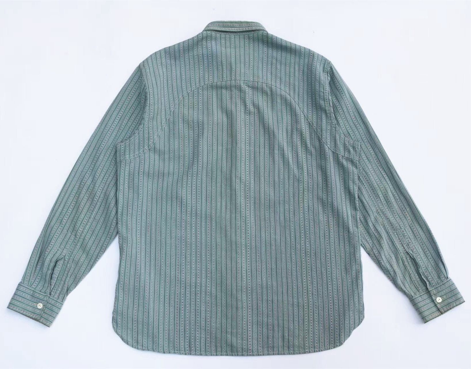 RRL Ralph Lauren RRL Vintage Striped Work Shirt Size US L / EU 52-54 / 3 - 4 Thumbnail