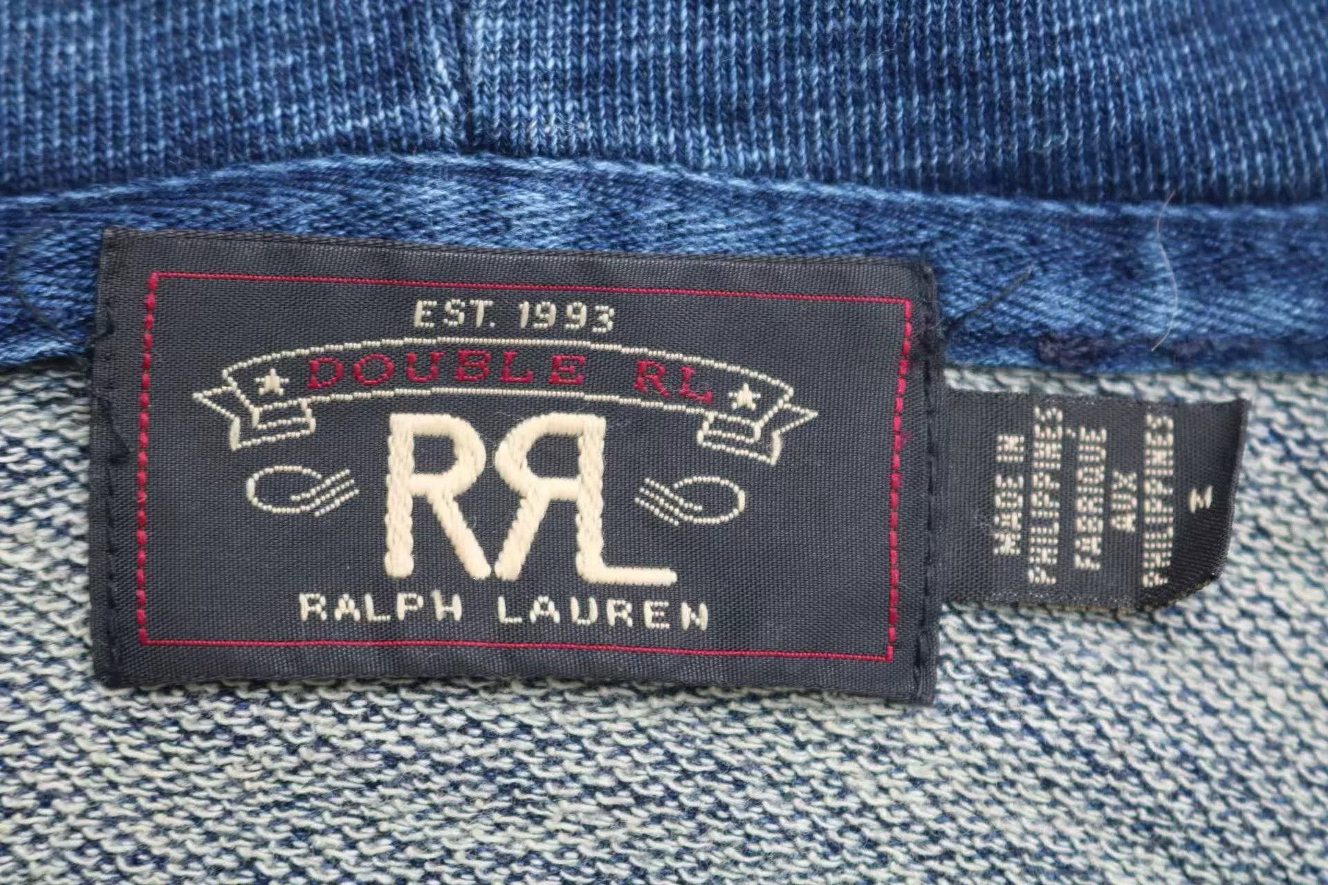 RRL Ralph Lauren RRL Vintage Indigo Washed Hoodie Size US M / EU 48-50 / 2 - 7 Thumbnail