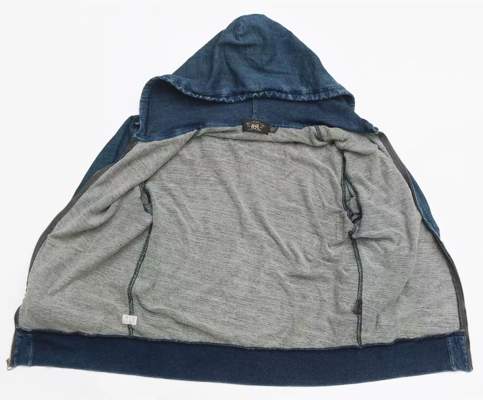 RRL Ralph Lauren RRL Vintage Indigo Washed Hoodie Size US M / EU 48-50 / 2 - 3 Thumbnail