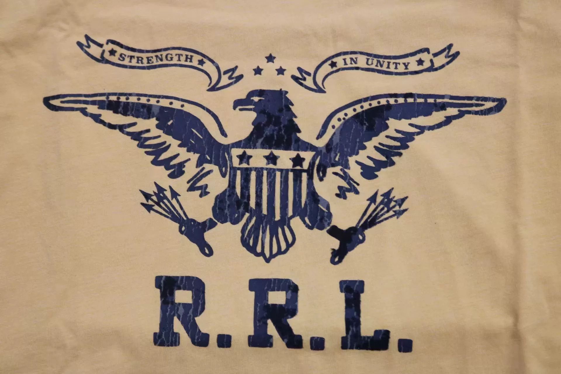 RRL Ralph Lauren RRL/Double RL 2023 Vintage Yellow Eagle Print Crewneck T-Shirt Size US S / EU 44-46 / 1 - 3 Thumbnail