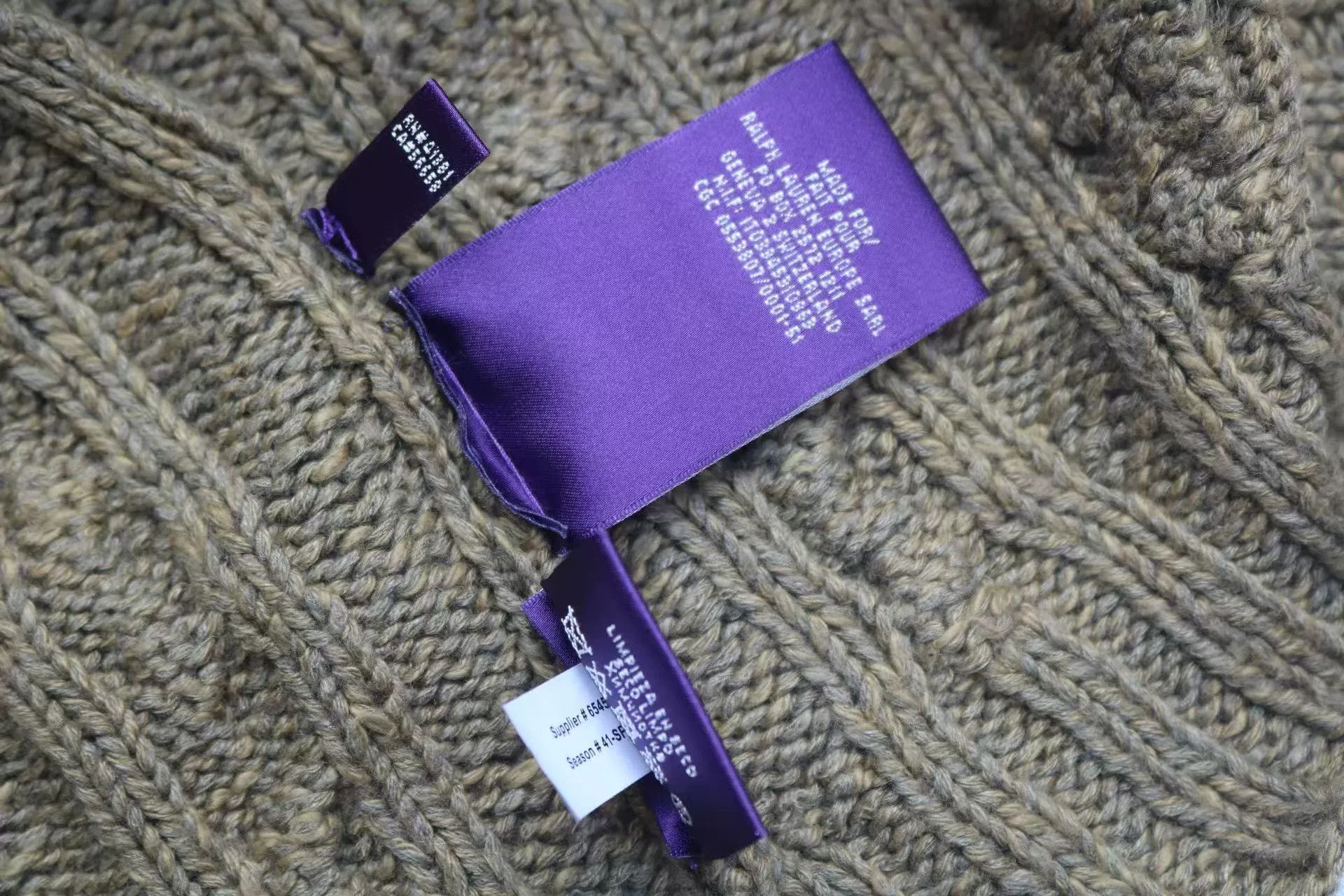 Ralph Lauren Purple Label Ralph Lauren Purple Label Cable V-Neck Sweater Size US M / EU 48-50 / 2 - 8 Thumbnail
