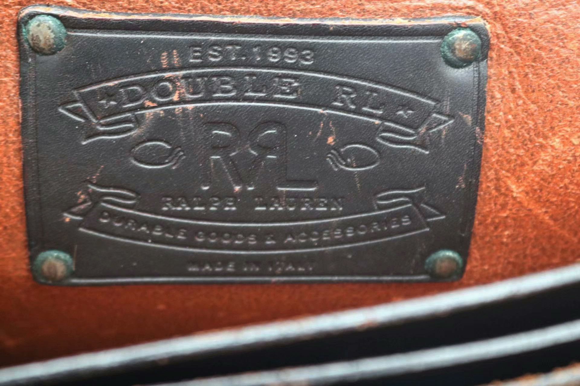 RRL Ralph Lauren RRL Italian Vintage Distressed Leather Briefcase Size ONE SIZE - 9 Thumbnail