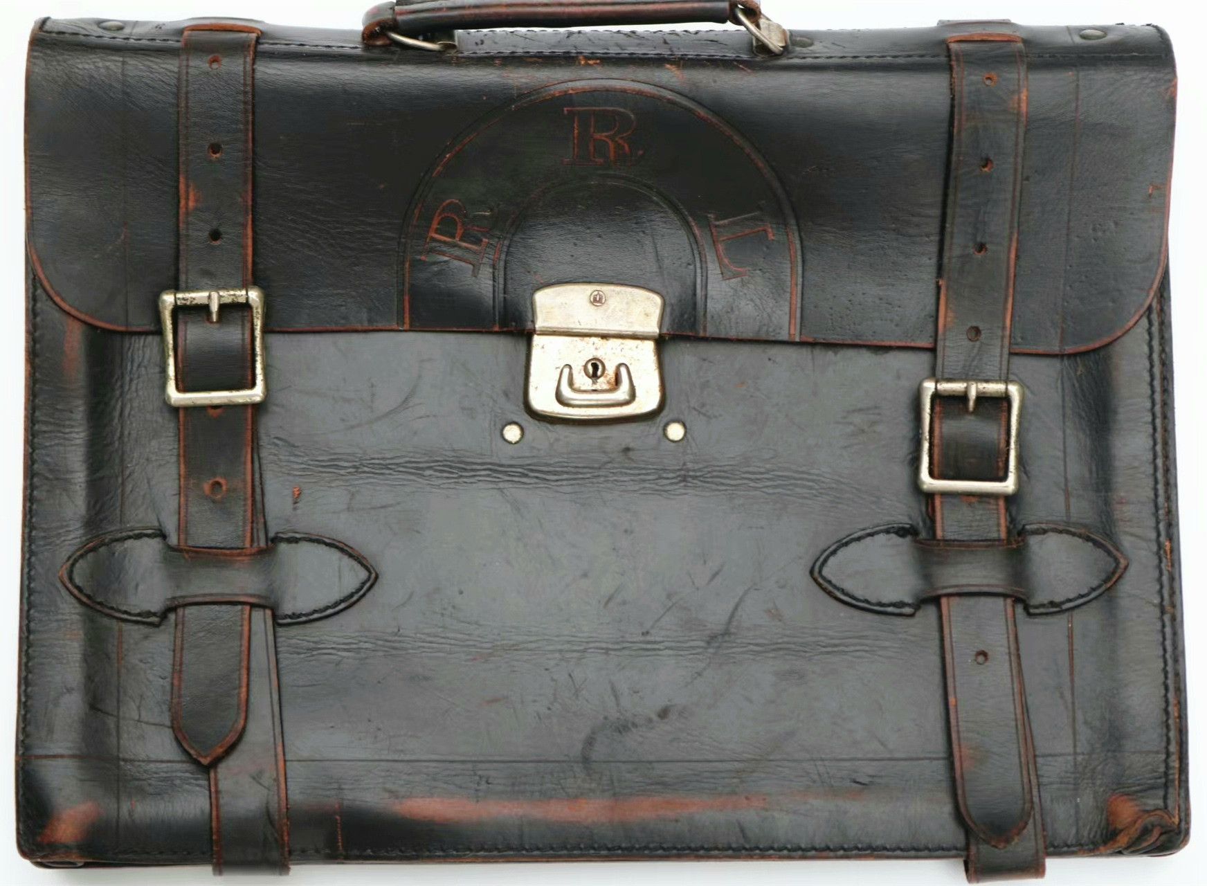 RRL Ralph Lauren RRL Italian Vintage Distressed Leather Briefcase Size ONE SIZE - 3 Thumbnail
