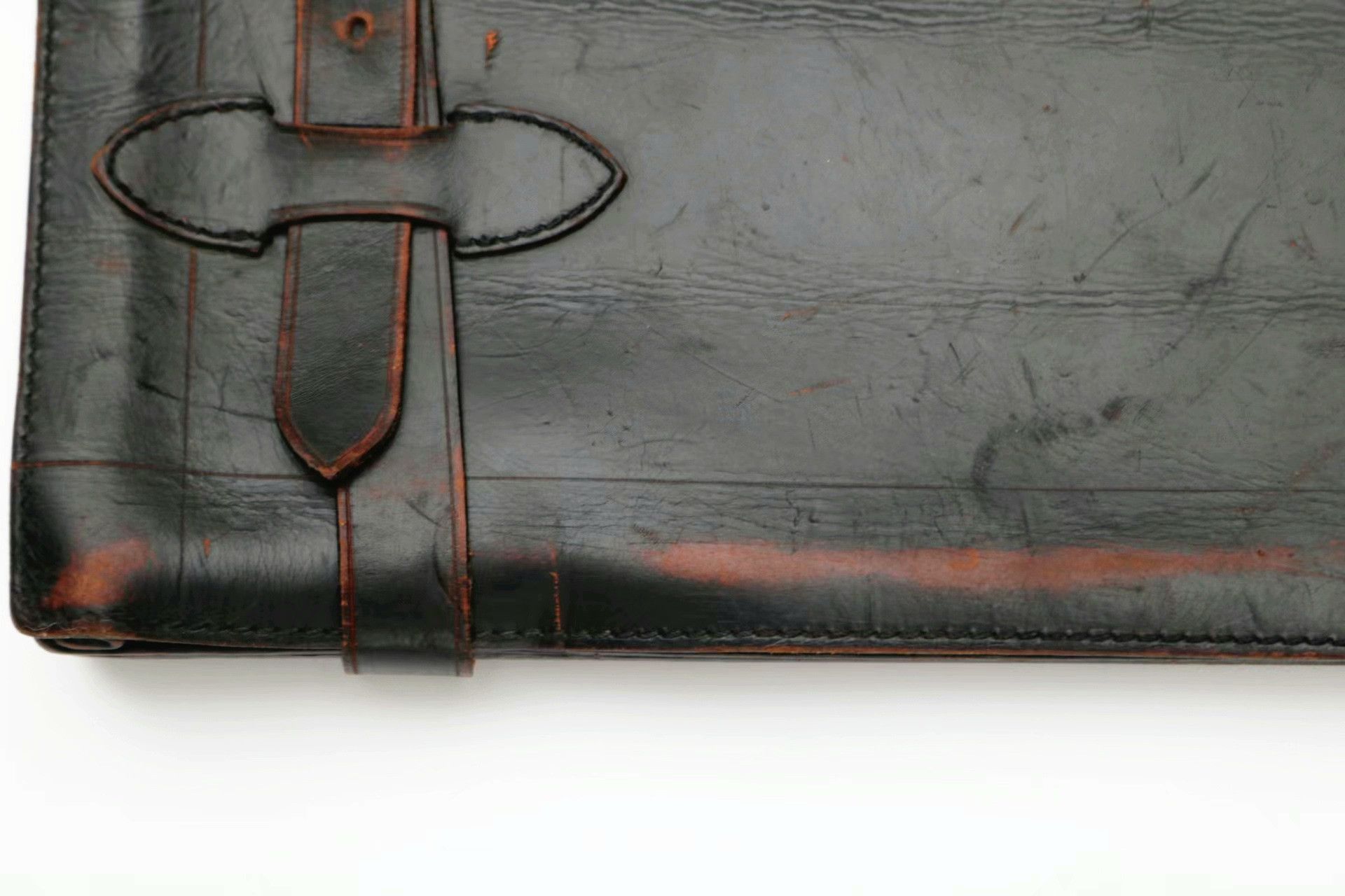RRL Ralph Lauren RRL Italian Vintage Distressed Leather Briefcase Size ONE SIZE - 7 Thumbnail
