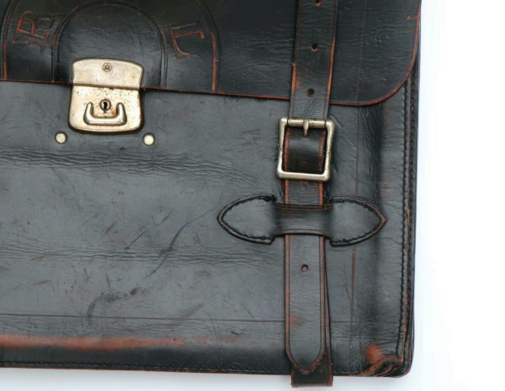 RRL Ralph Lauren RRL Italian Vintage Distressed Leather Briefcase Size ONE SIZE - 6 Thumbnail