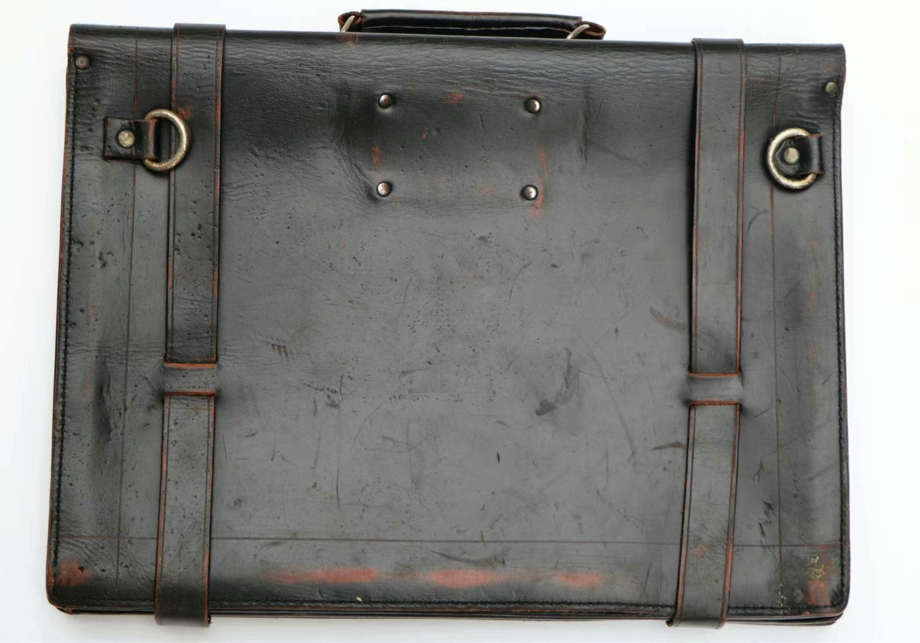 RRL Ralph Lauren RRL Italian Vintage Distressed Leather Briefcase Size ONE SIZE - 4 Thumbnail